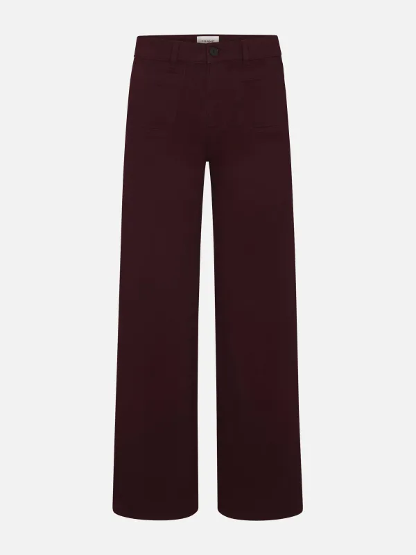 Le Slim Palazzo Modernist Pocket -- Cabernet sold by Frame Denim
