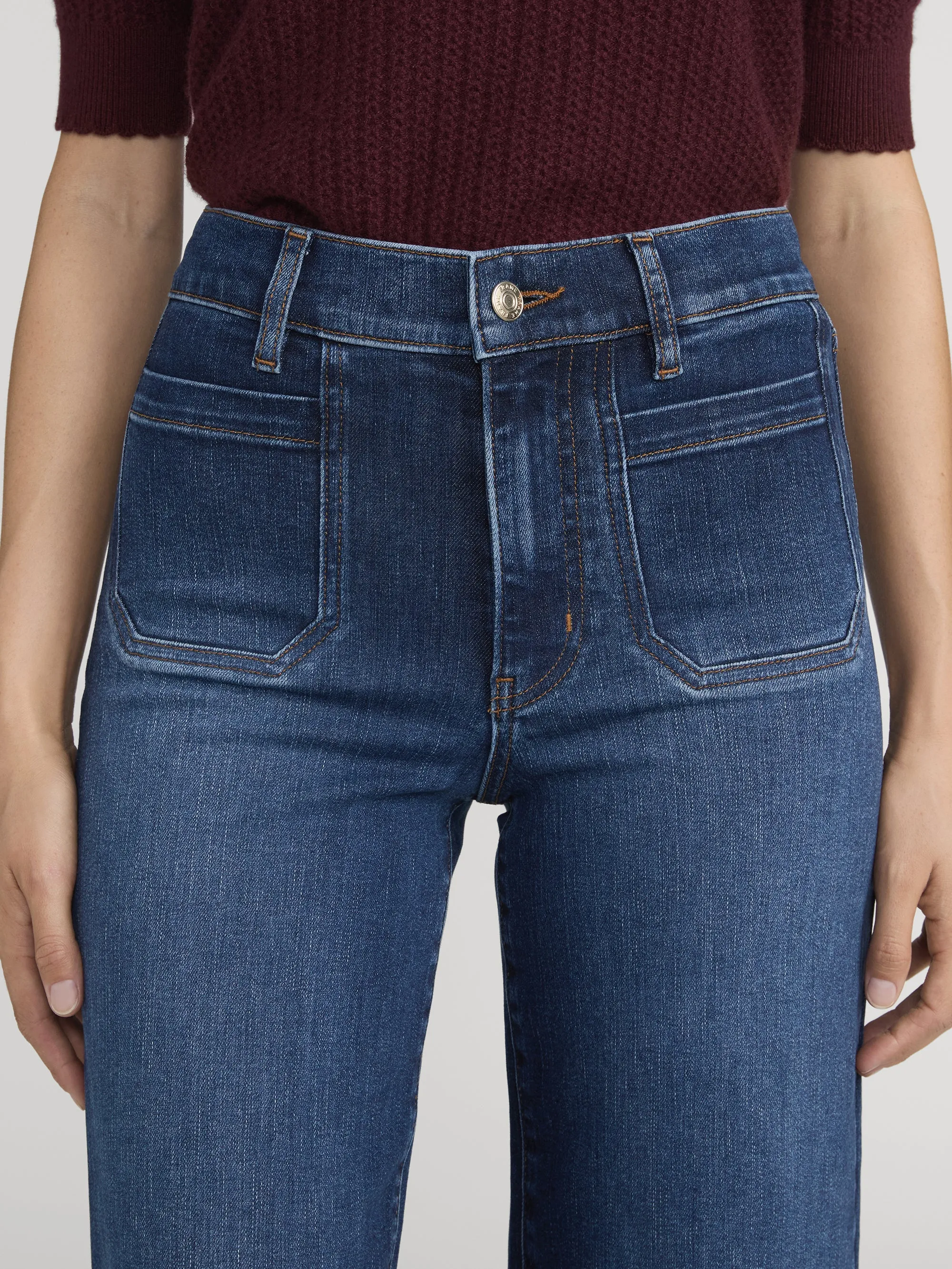 Le Pixie Slim Palazzo Modernist Pocket -- Savior sold by Frame Denim product image thumbnail 4