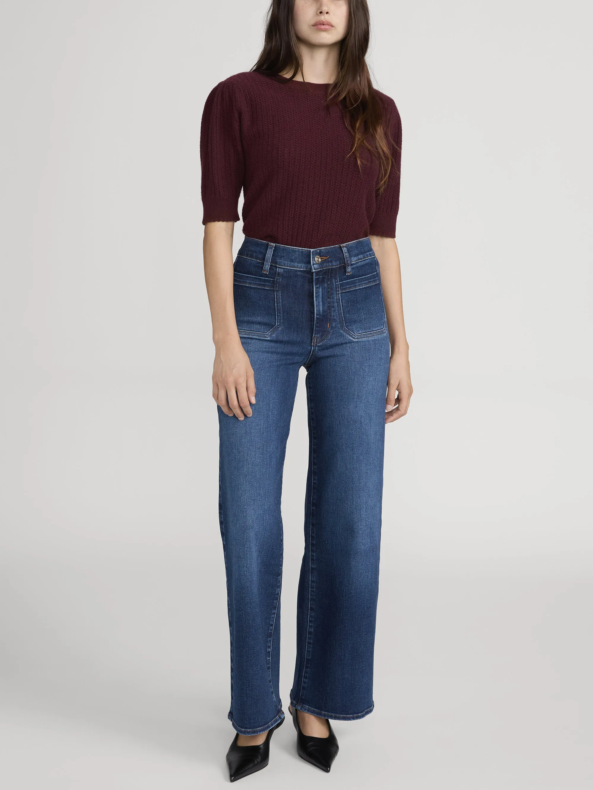 Le Pixie Slim Palazzo Modernist Pocket -- Savior sold by Frame Denim product image thumbnail 2