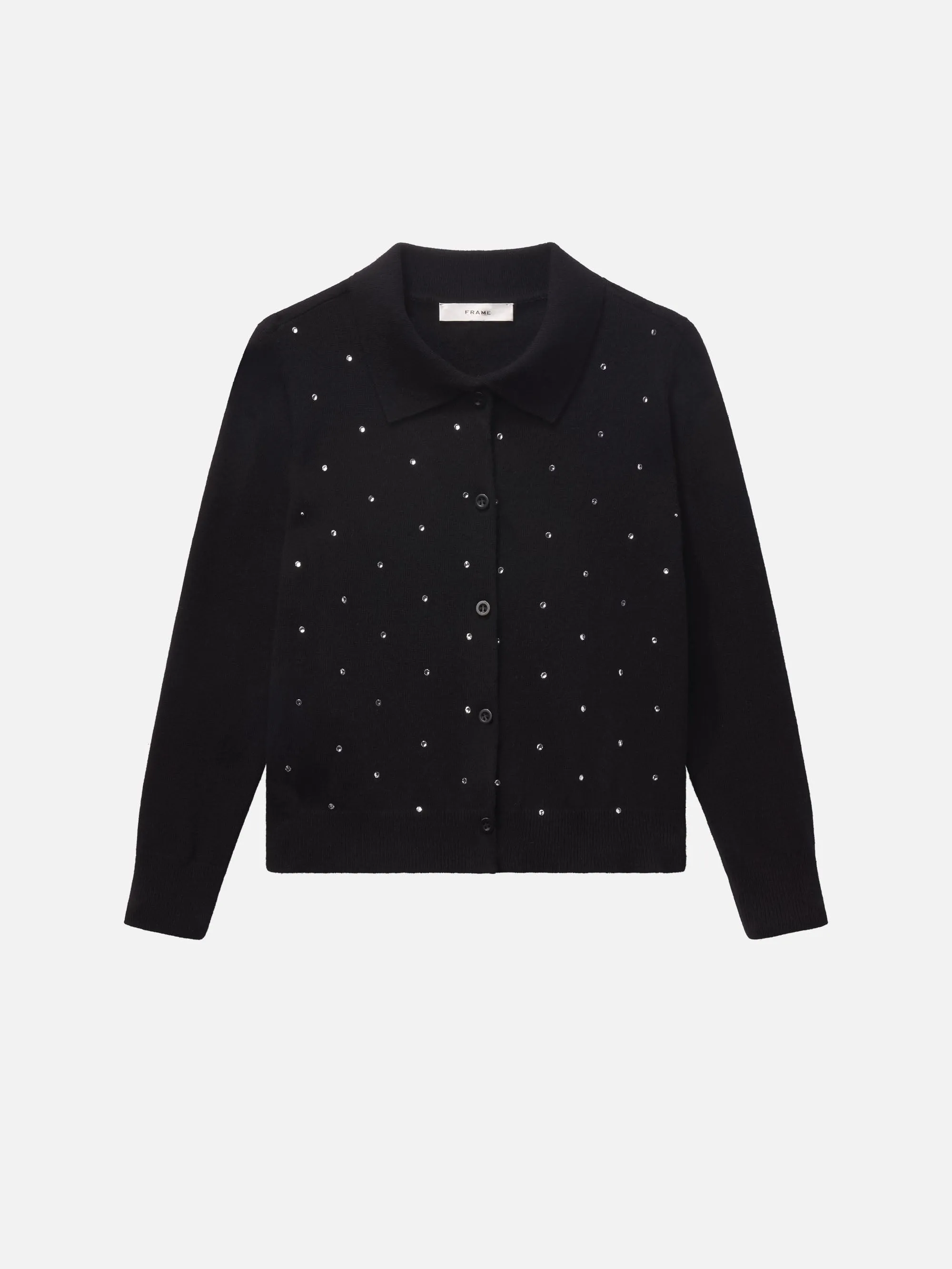 The Rhinestone Cardi -- Black sold by Frame Denim