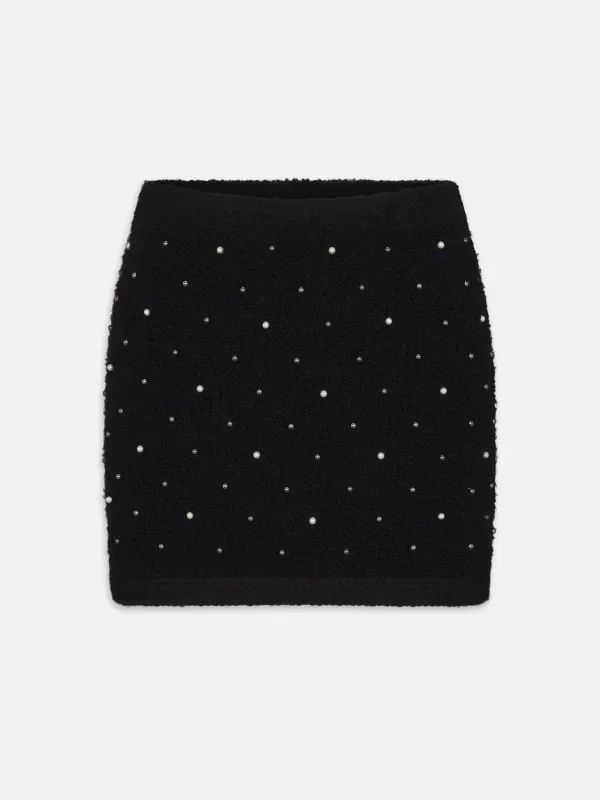 The Embellished Skirt -- Black sold by Frame Denim