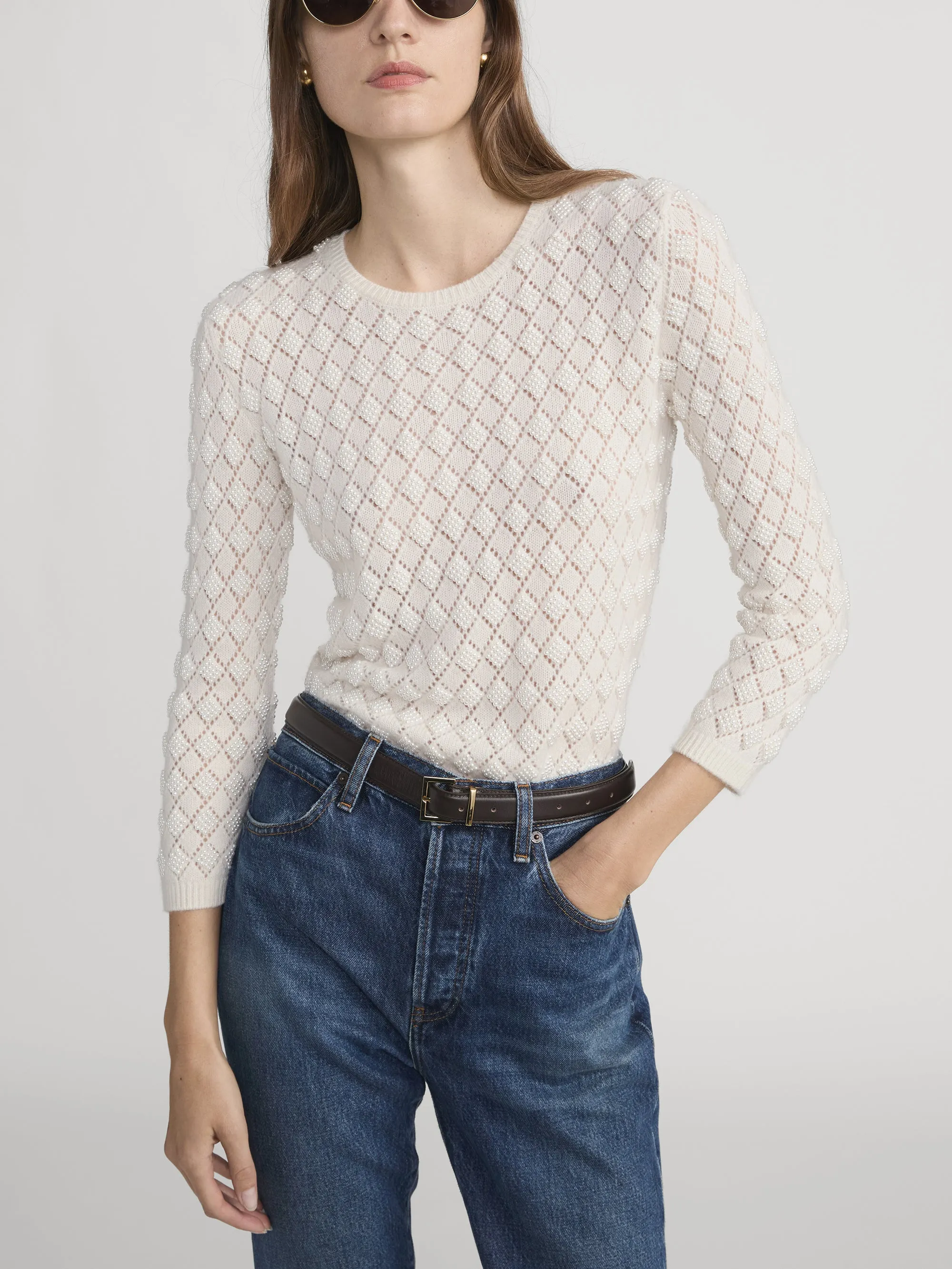 The Pearl Sweater -- Cream sold by Frame Denim product image thumbnail 3