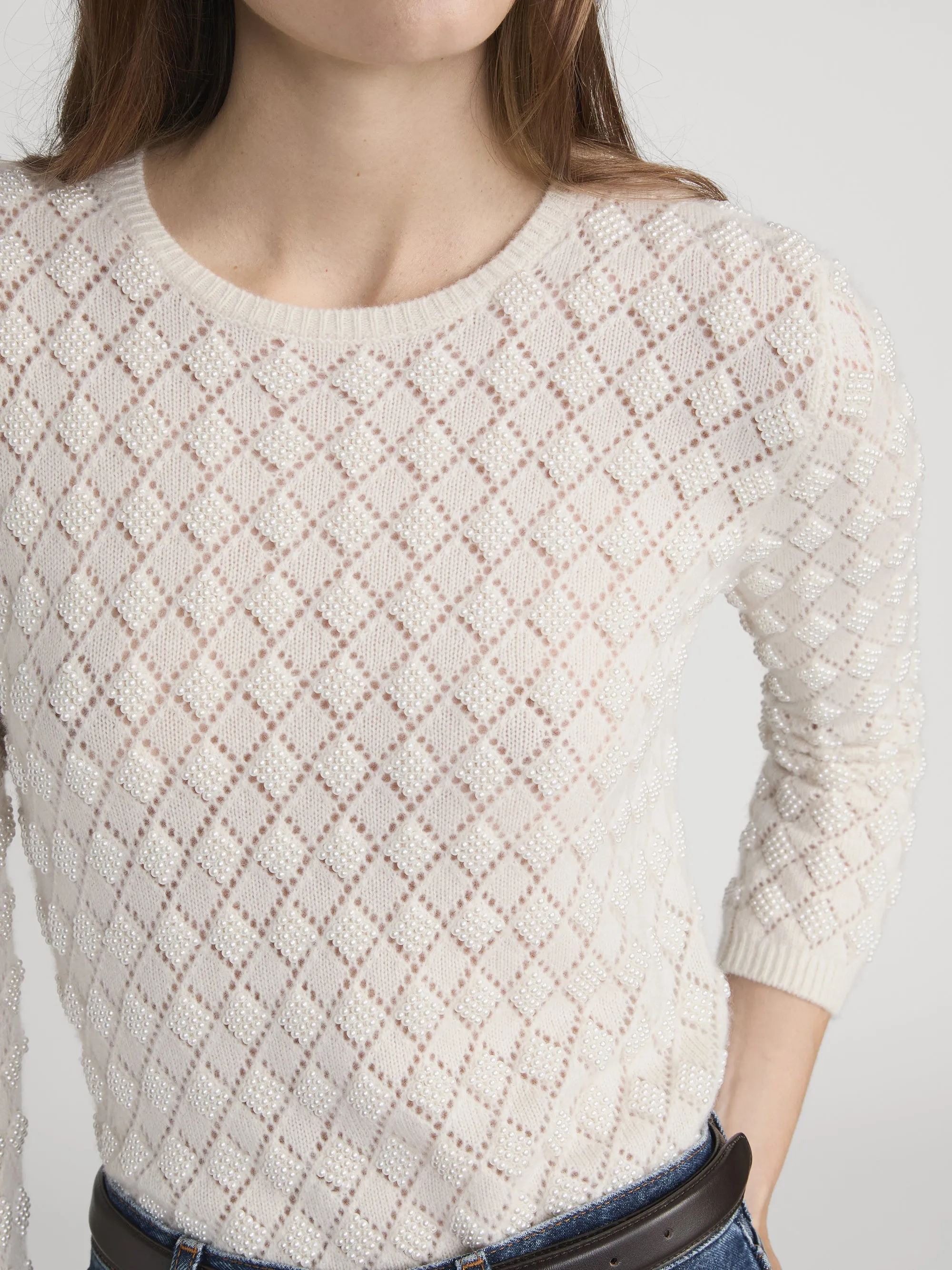 The Pearl Sweater -- Cream sold by Frame Denim product image thumbnail 4