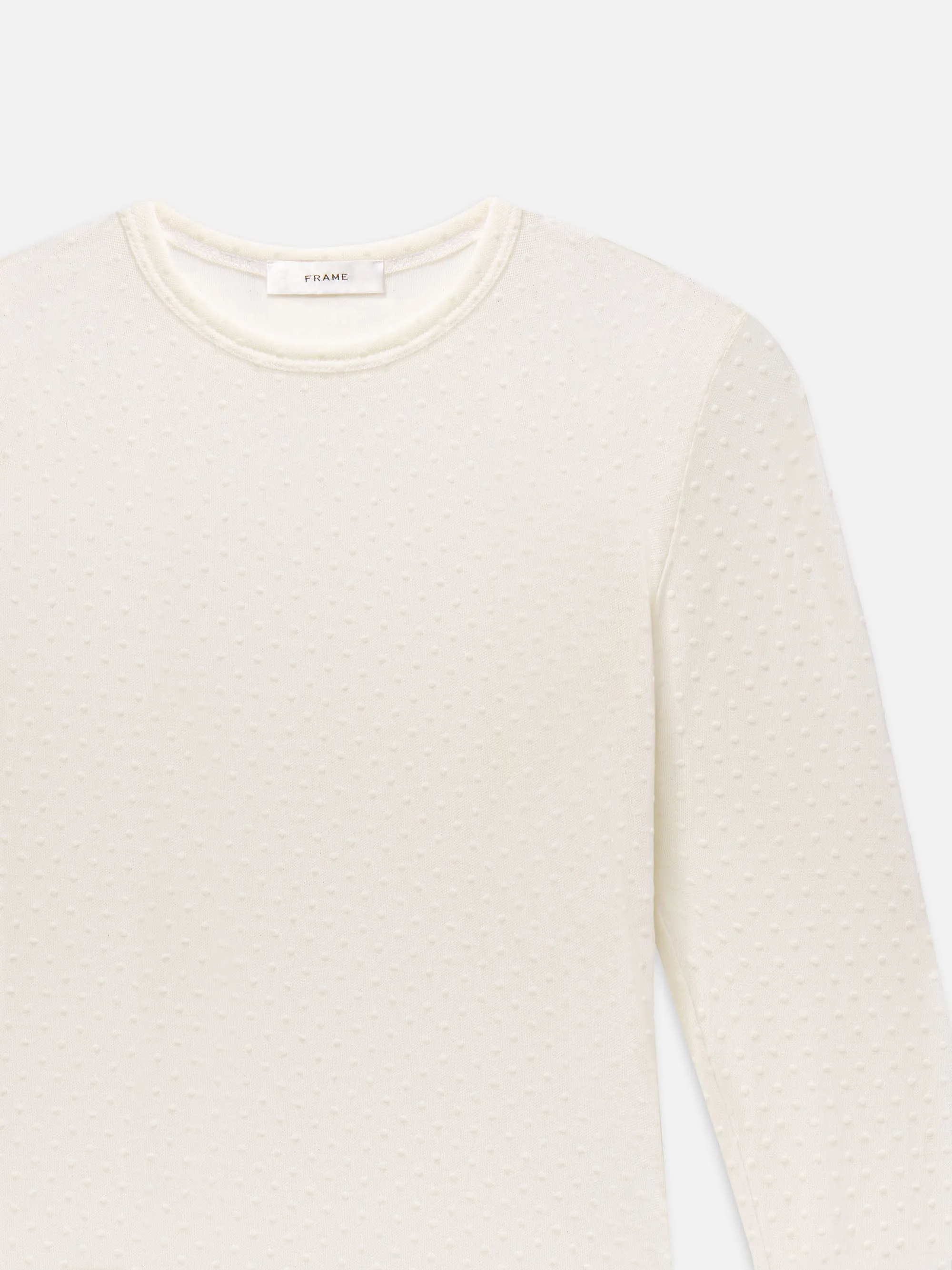 The Mesh Polka Dot Top -- Cream sold by Frame Denim product image thumbnail 2