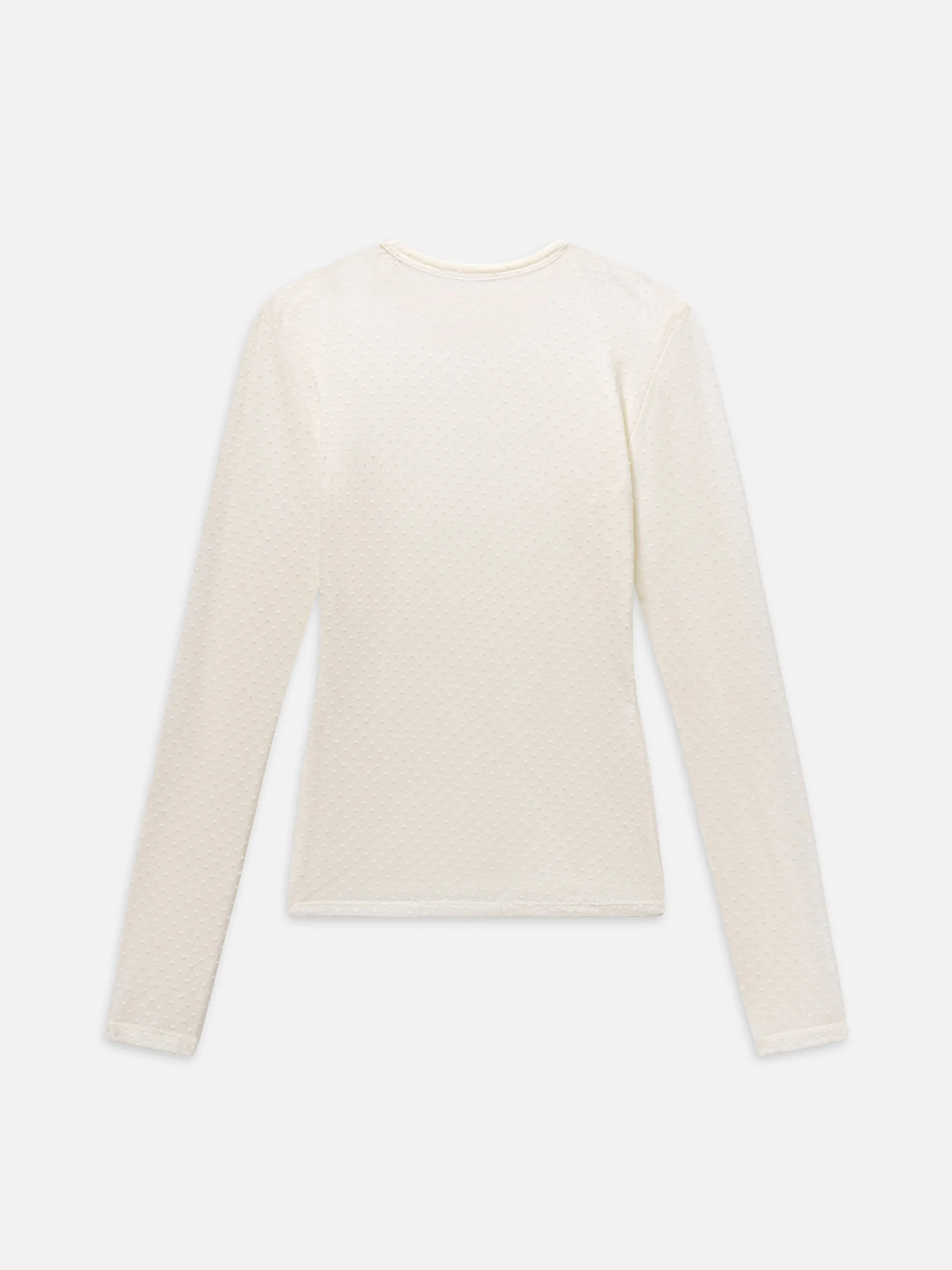 The Mesh Polka Dot Top -- Cream sold by Frame Denim product image thumbnail 3