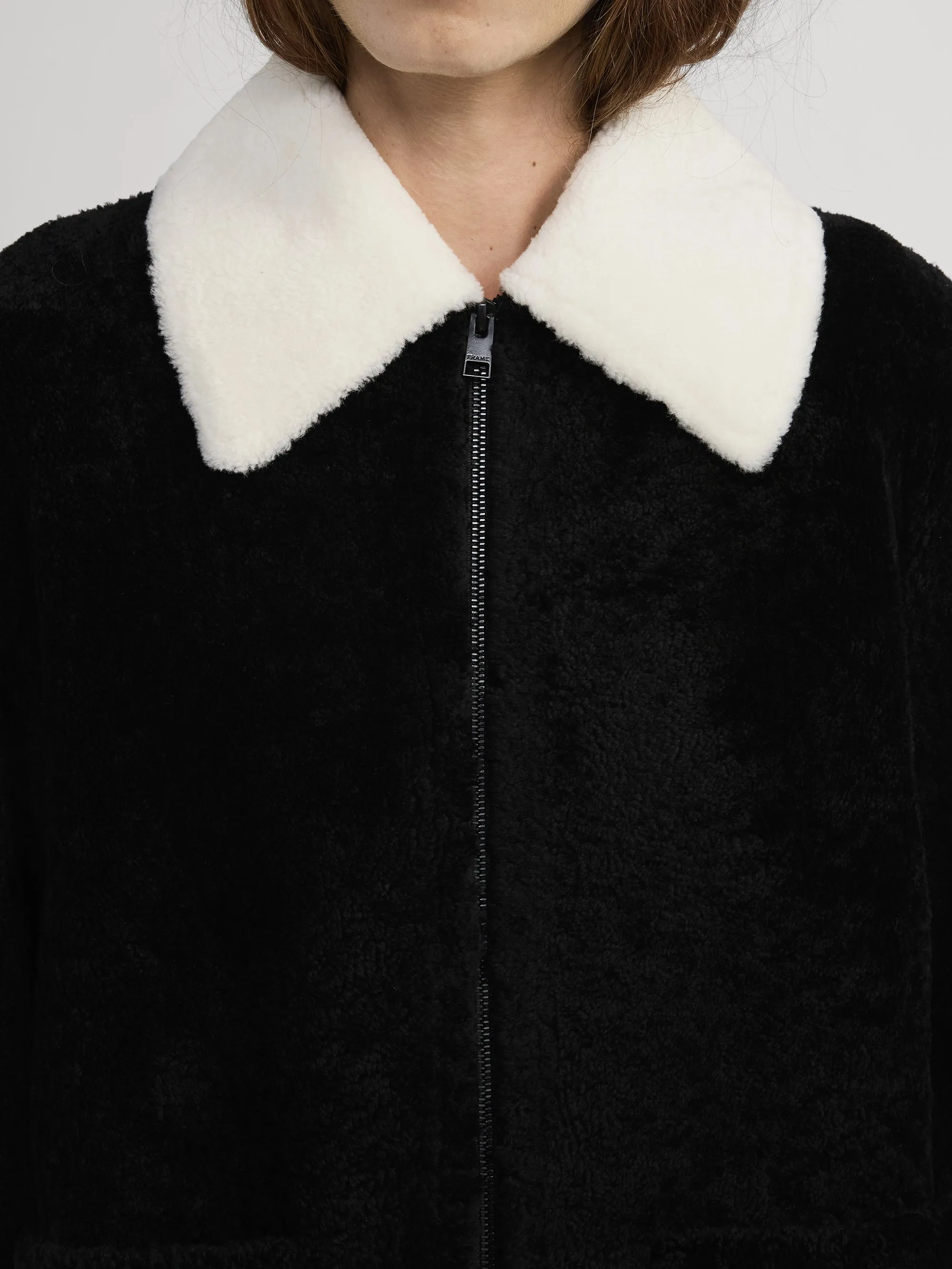 The Shearling Jacket -- Black sold by Frame Denim product image thumbnail 4
