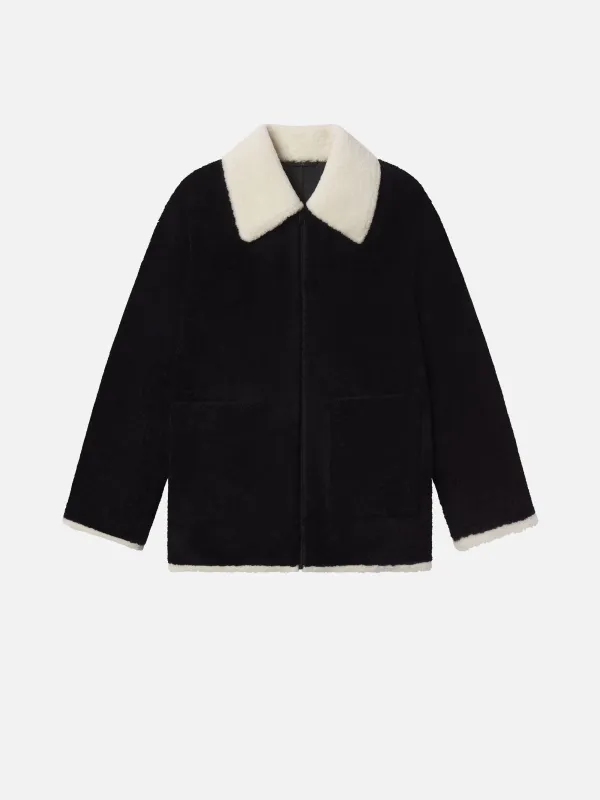 The Shearling Jacket -- Black sold by Frame Denim