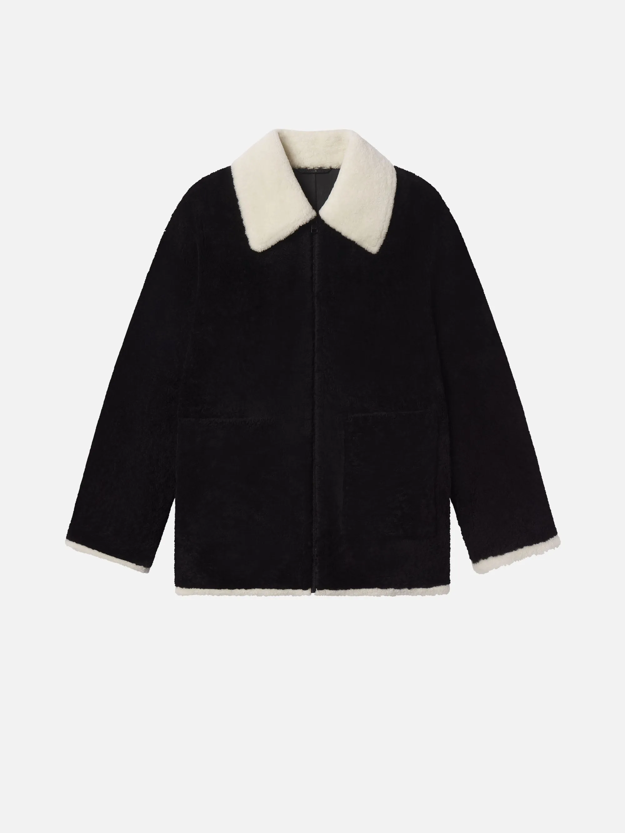 The Shearling Jacket -- Black sold by Frame Denim