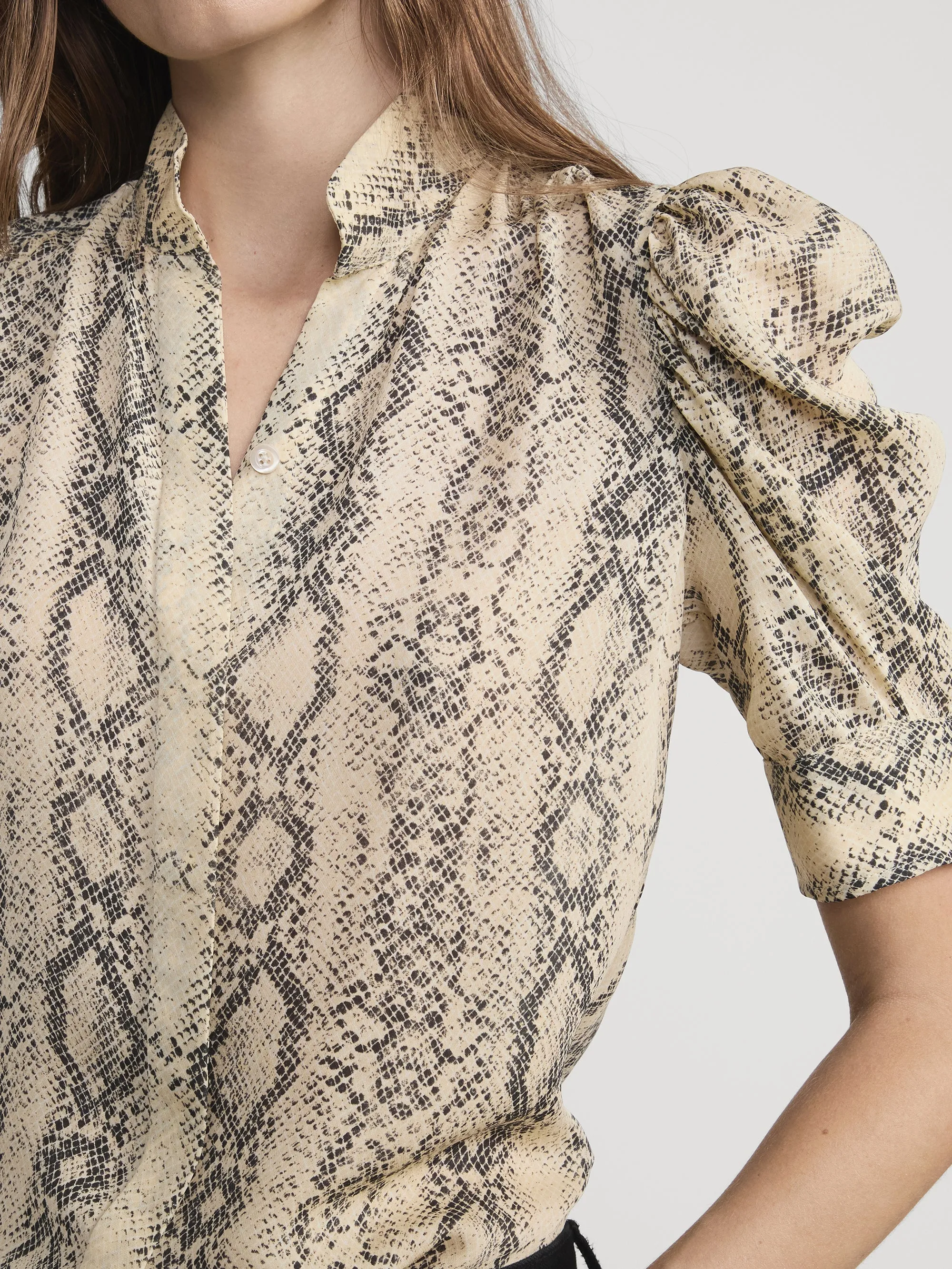 The Gillian Top -- Camel Multi sold by Frame Denim product image thumbnail 4