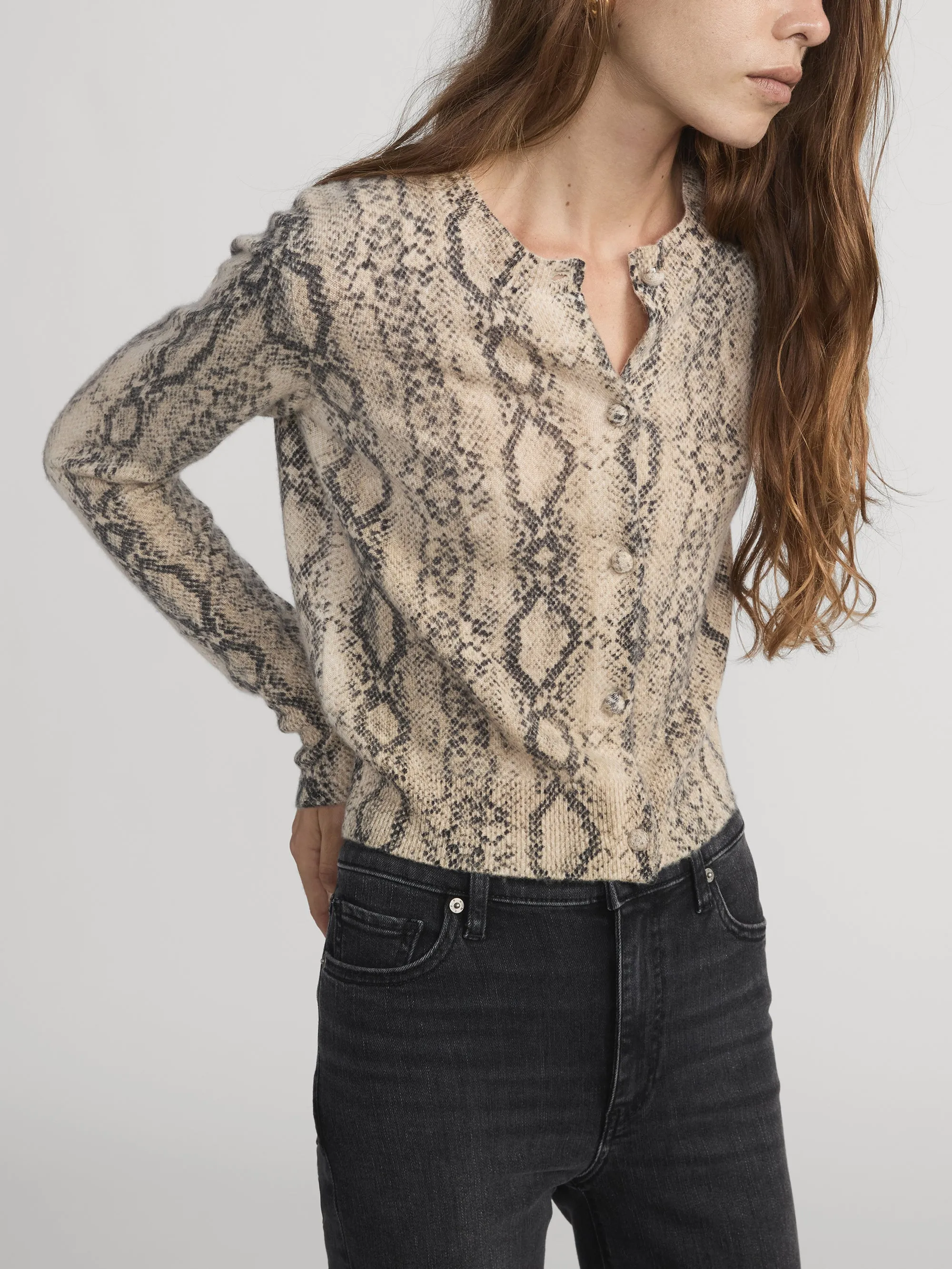 The Cashmere Cardi -- Camel Multi sold by Frame Denim product image thumbnail 3