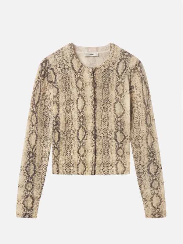 The Cashmere Cardi -- Camel Multi sold by Frame Denim