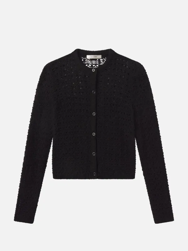 The Open Knit Cardi -- Black sold by Frame Denim
