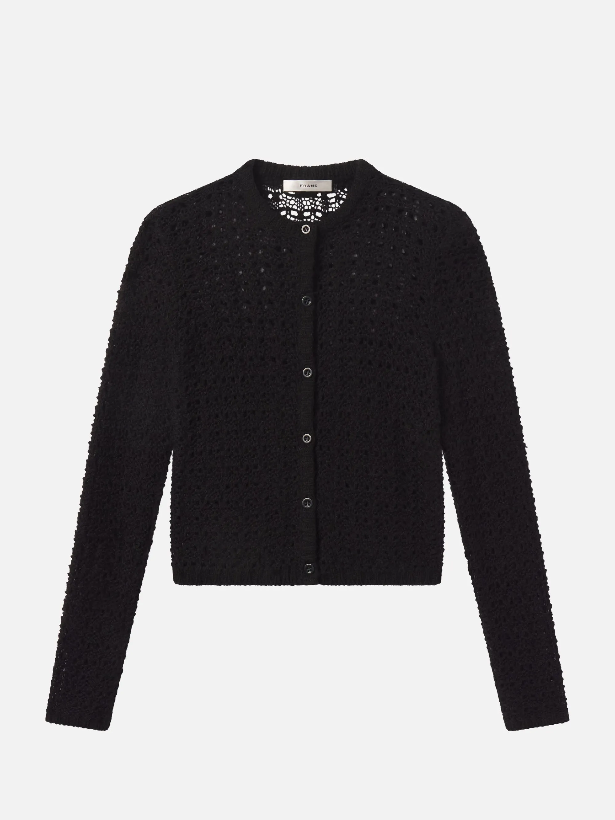 The Open Knit Cardi -- Black sold by Frame Denim
