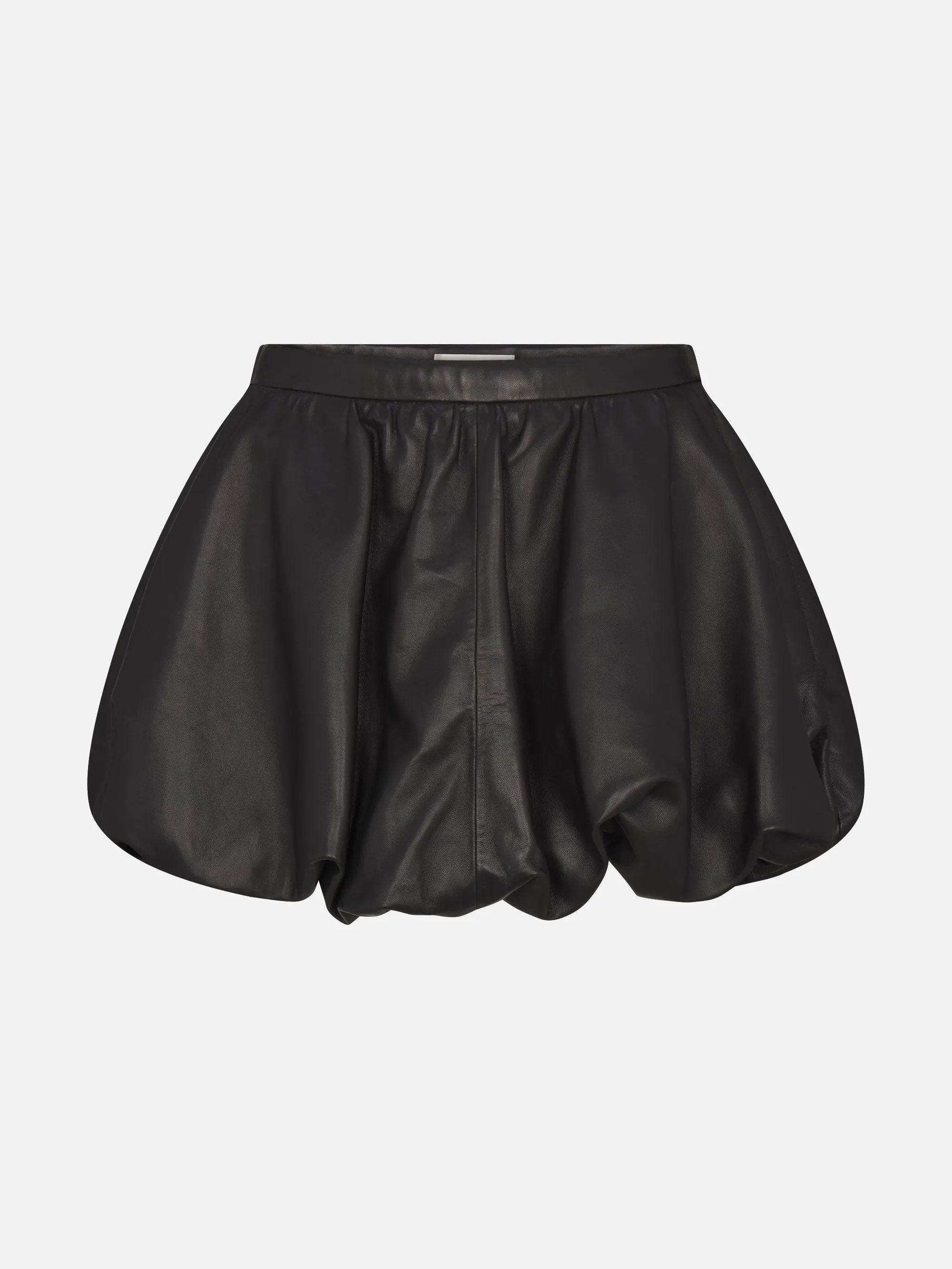 The Leather Bubble Skirt -- Black sold by Frame Denim