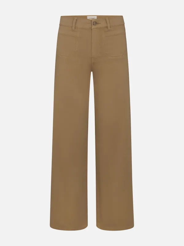 Le Slim Palazzo Modernist Pocket -- Khaki sold by Frame Denim