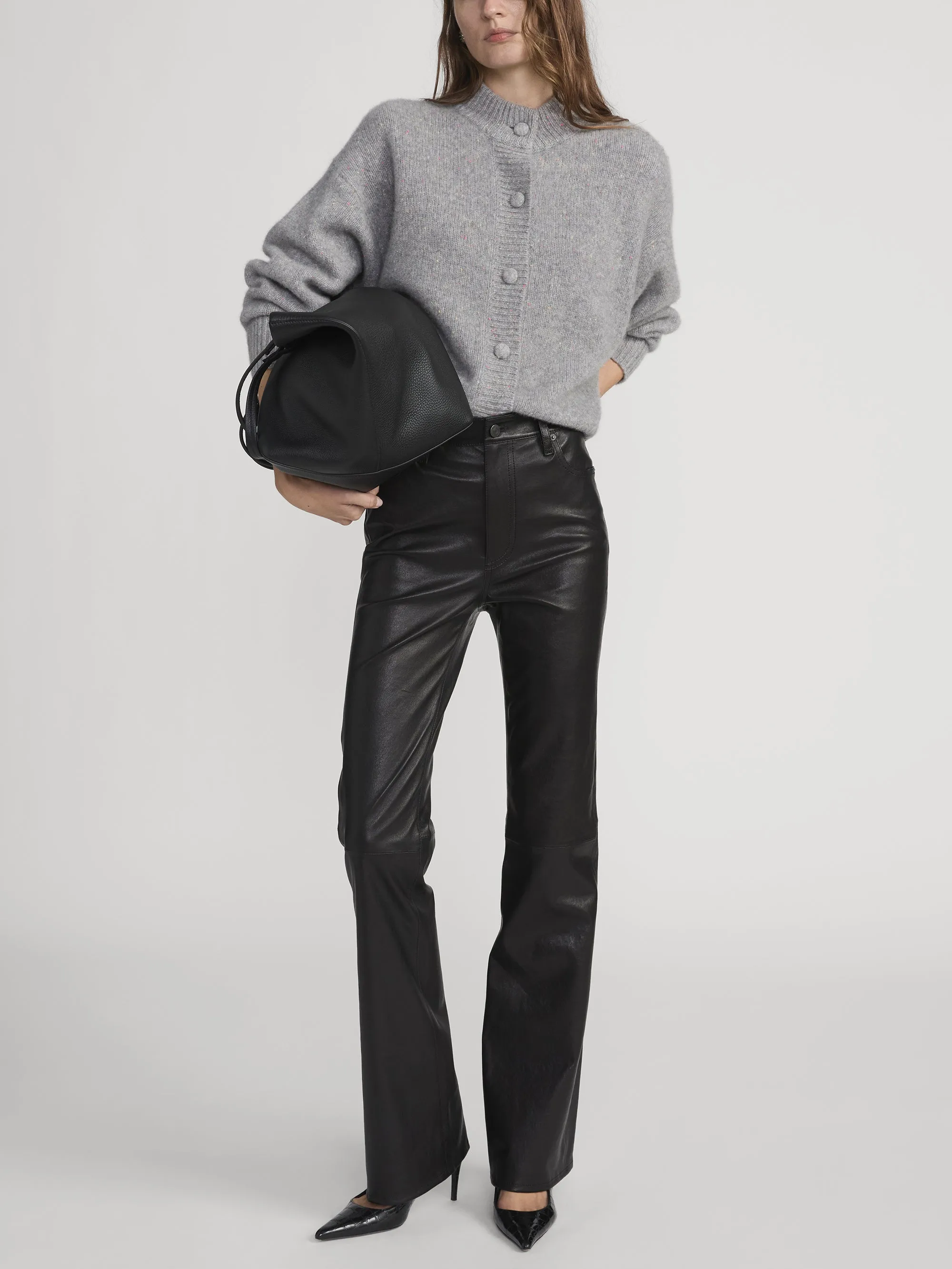 The Cashmere Fleck Cardi -- Silver sold by Frame Denim product image thumbnail 2