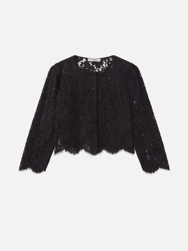 The Lace Blouse -- Black sold by Frame Denim