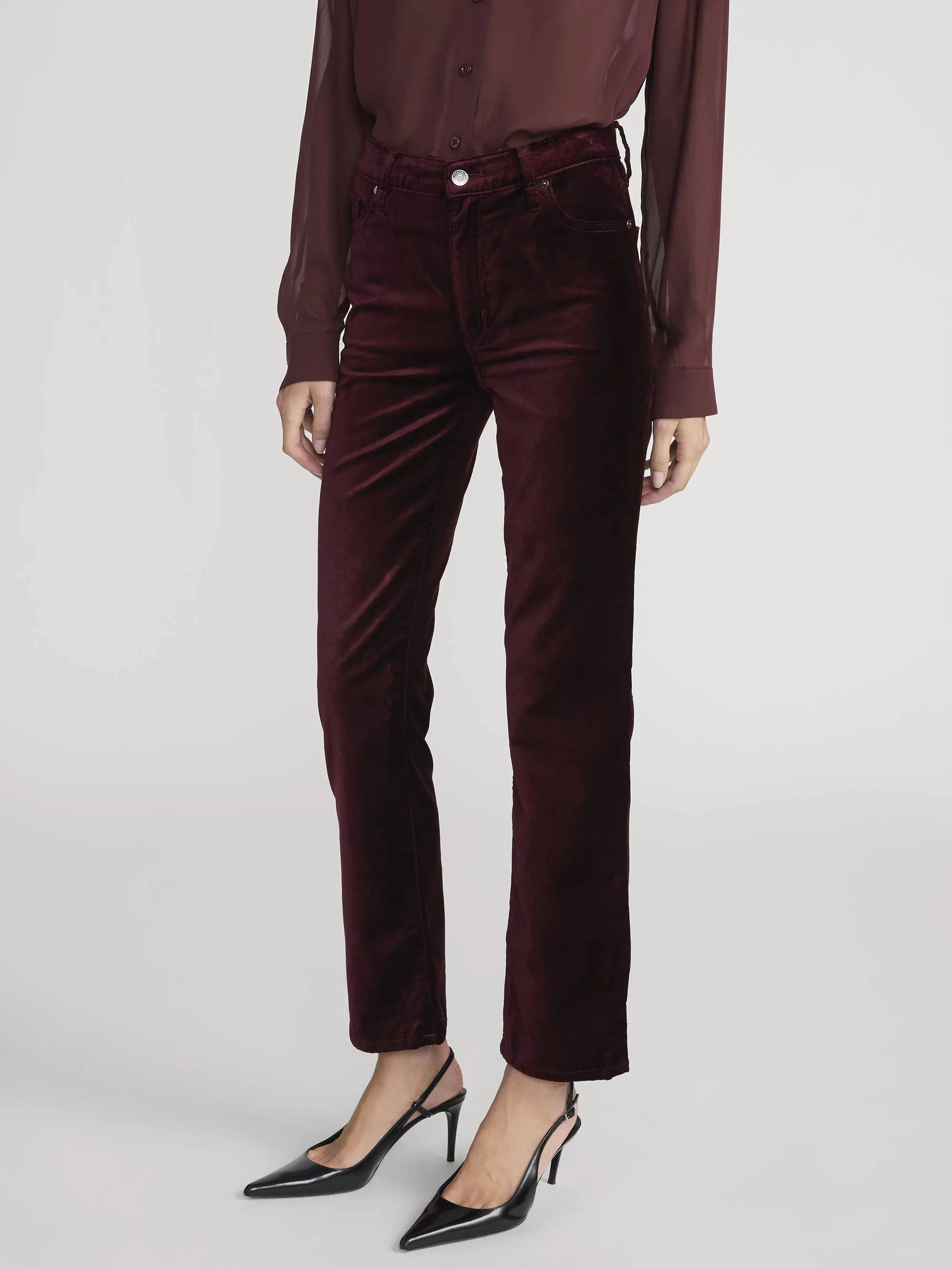 Le Sleek Straight -- Full Glass Velvet sold by Frame Denim product image thumbnail 5