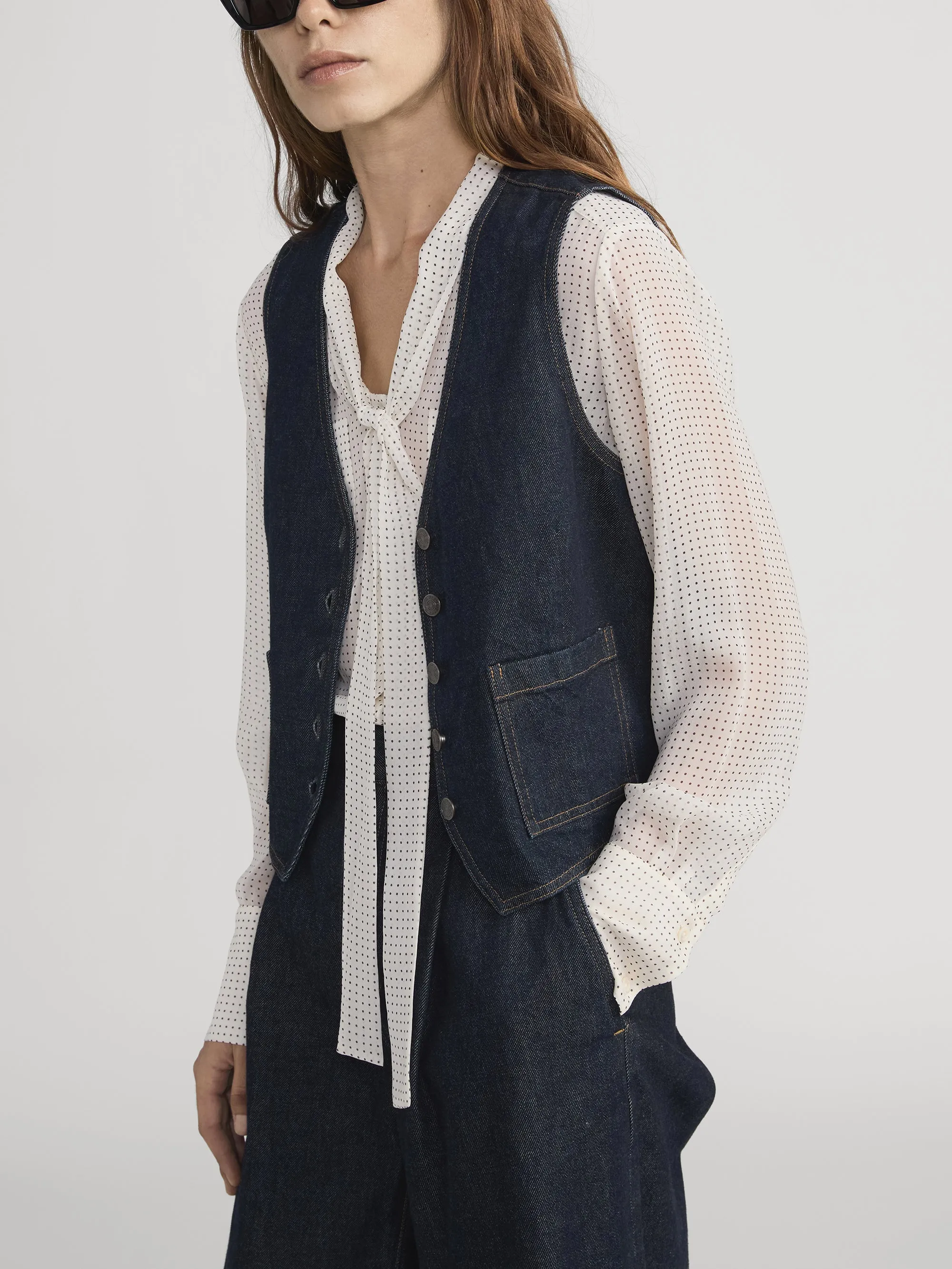 The Denim Vest -- Rinse sold by Frame Denim product image thumbnail 5