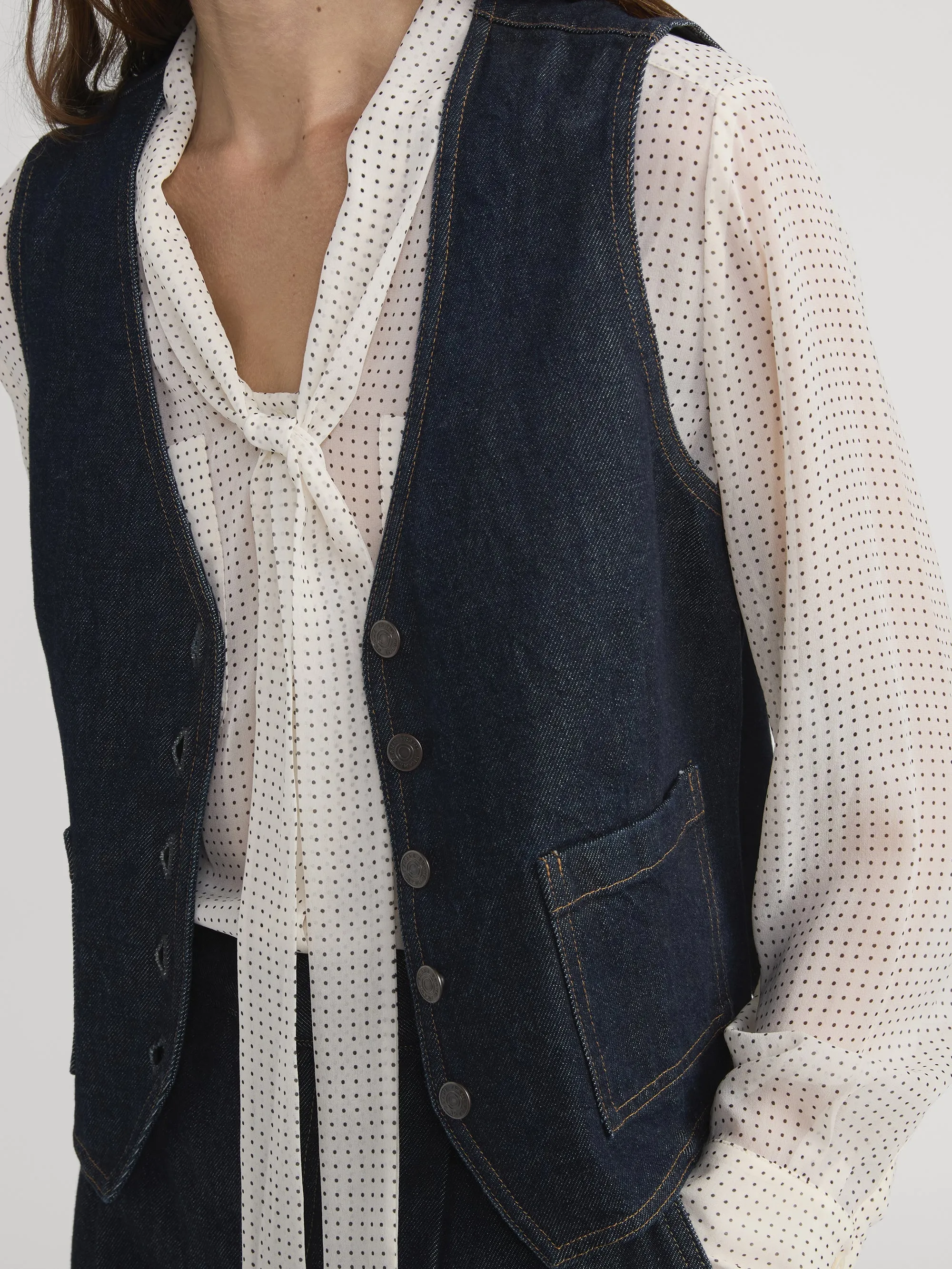 The Denim Vest -- Rinse sold by Frame Denim product image thumbnail 4