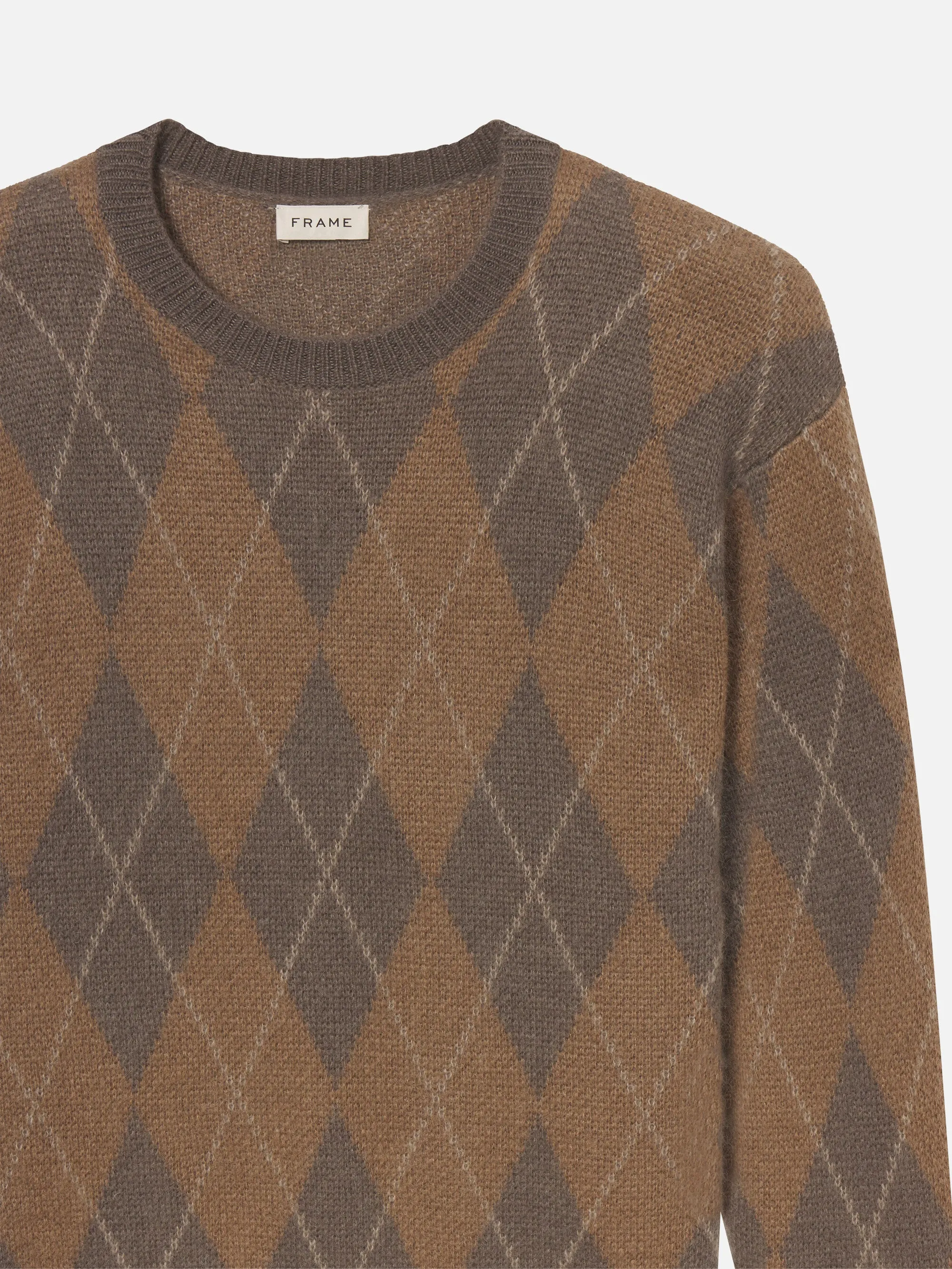 Argyle Crewneck Sweater -- Taupe Multi sold by Frame Denim product image thumbnail 2