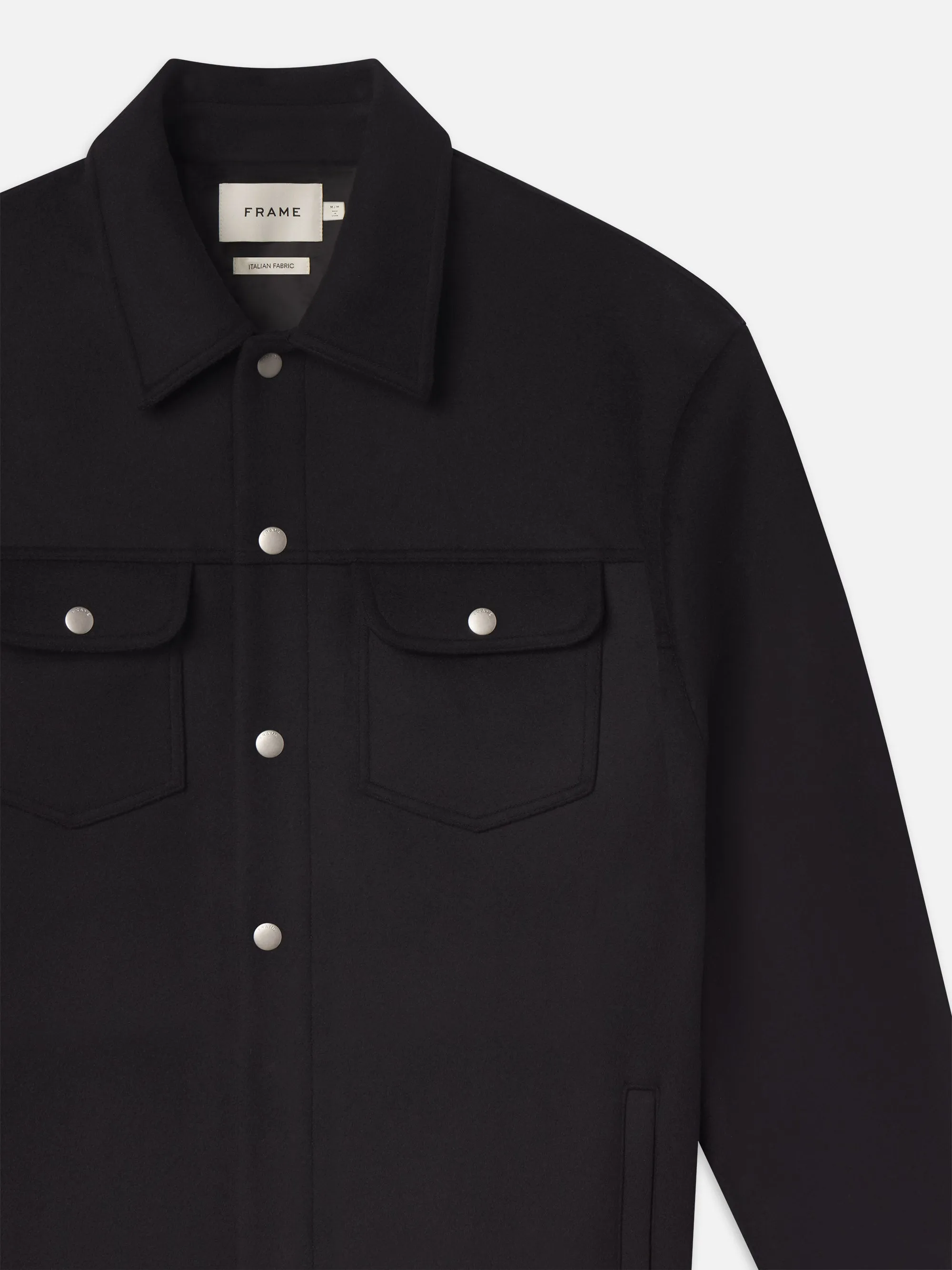 Wool Trucker Jacket -- Black sold by Frame Denim product image thumbnail 2