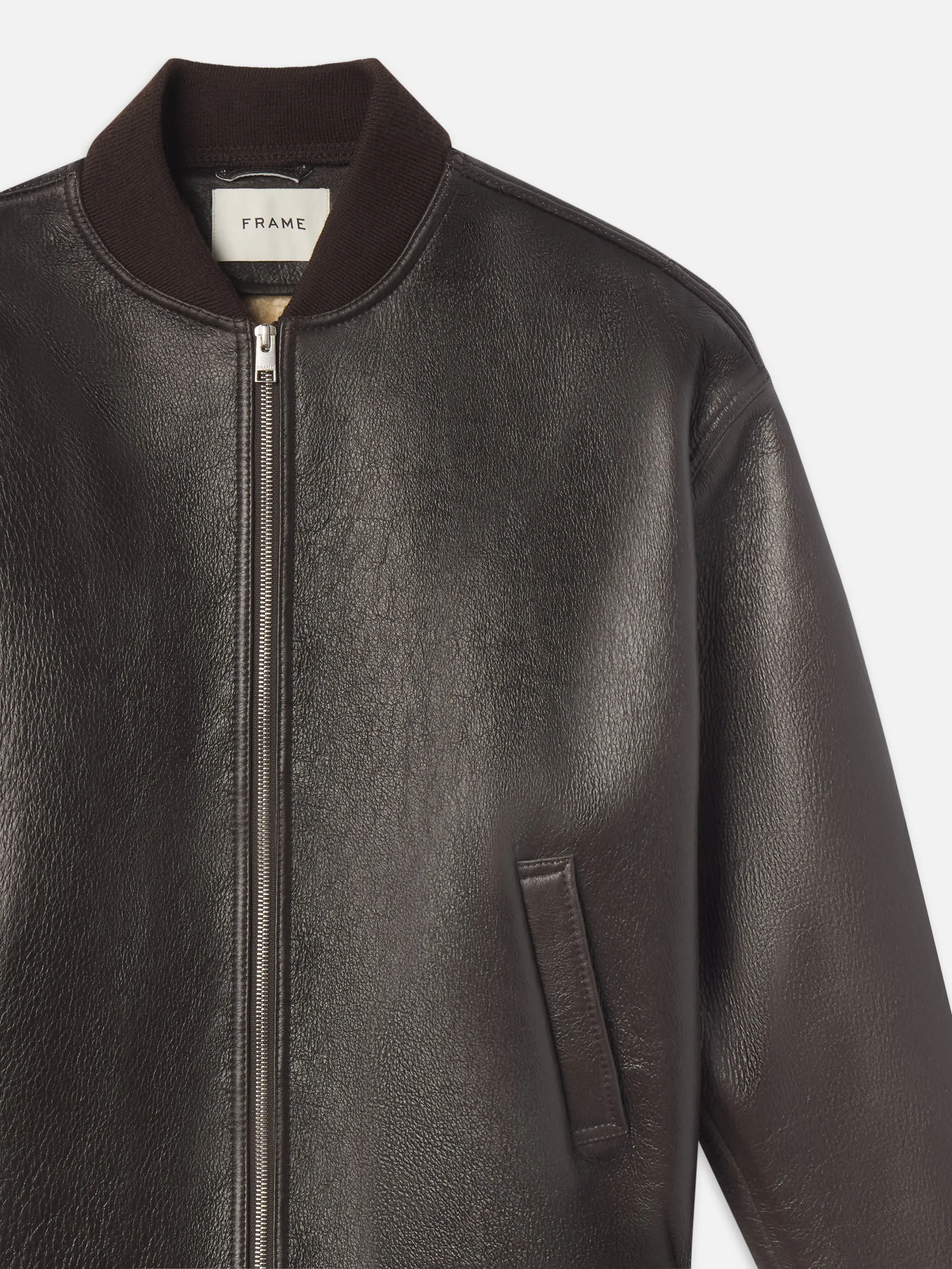 Shearling Bomber -- Dark Brown sold by Frame Denim product image thumbnail 2