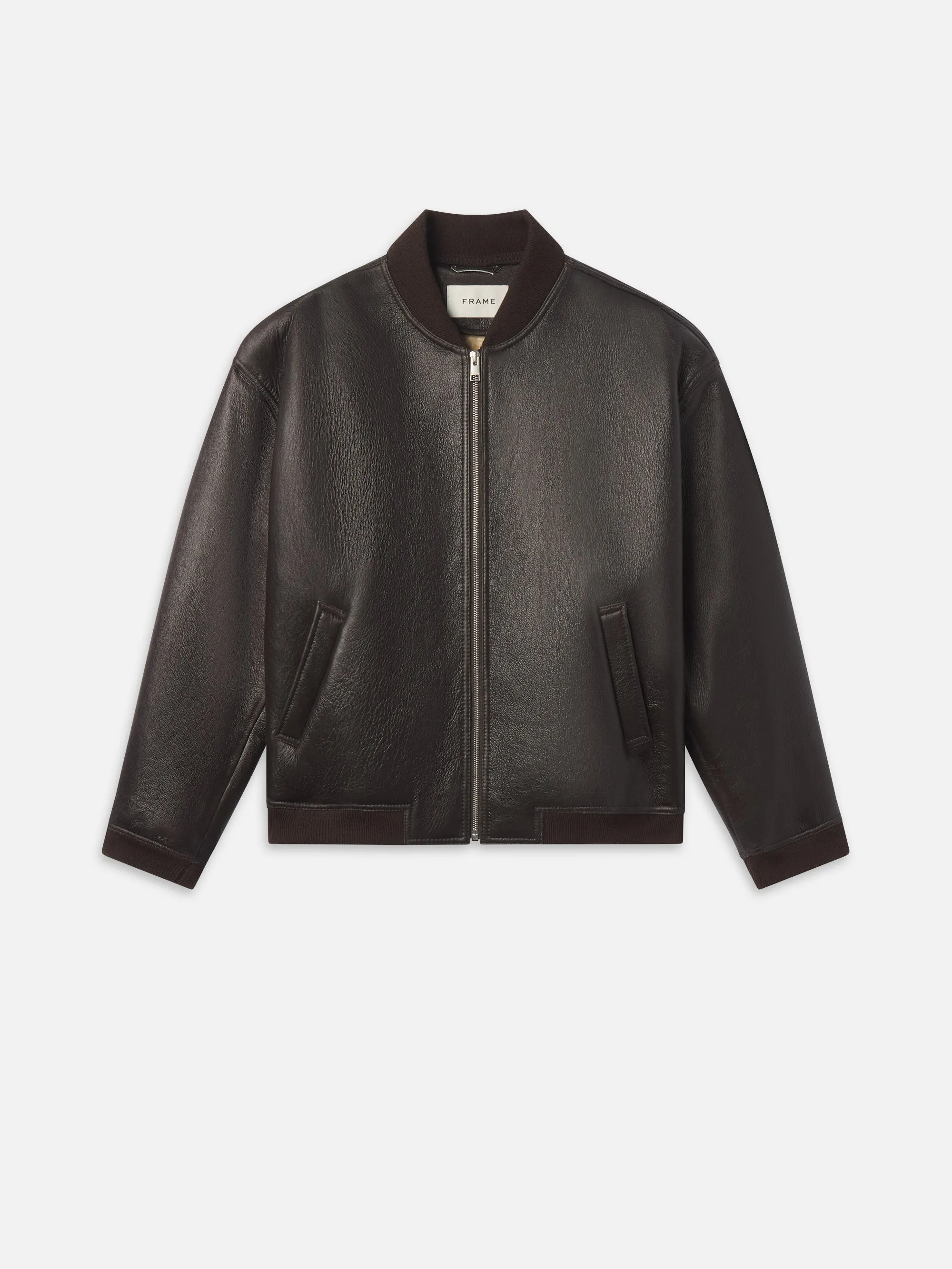 Shearling Bomber -- Dark Brown sold by Frame Denim