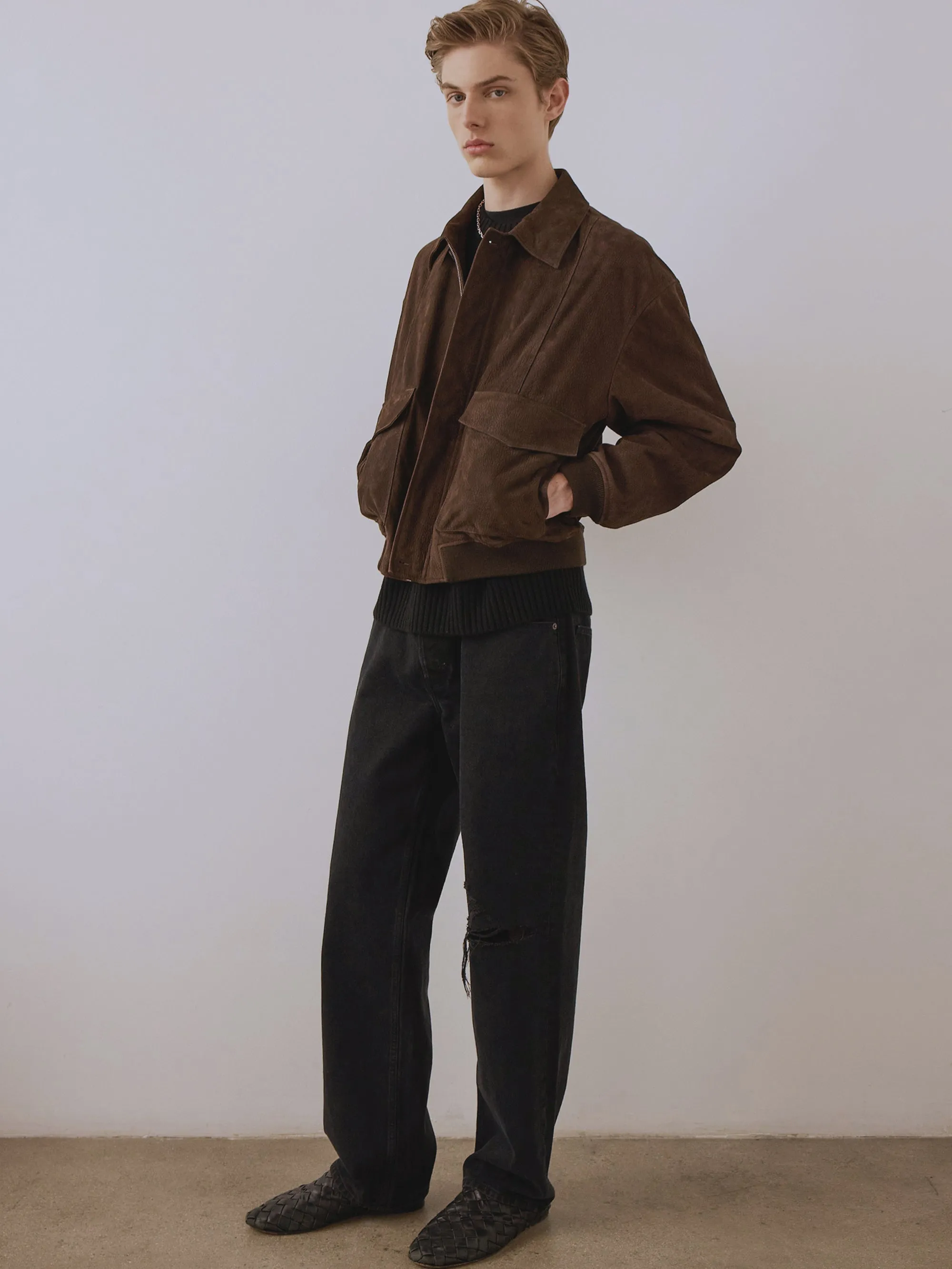 Retro Leather Jacket -- Dark Brown sold by Frame Denim product image thumbnail 5