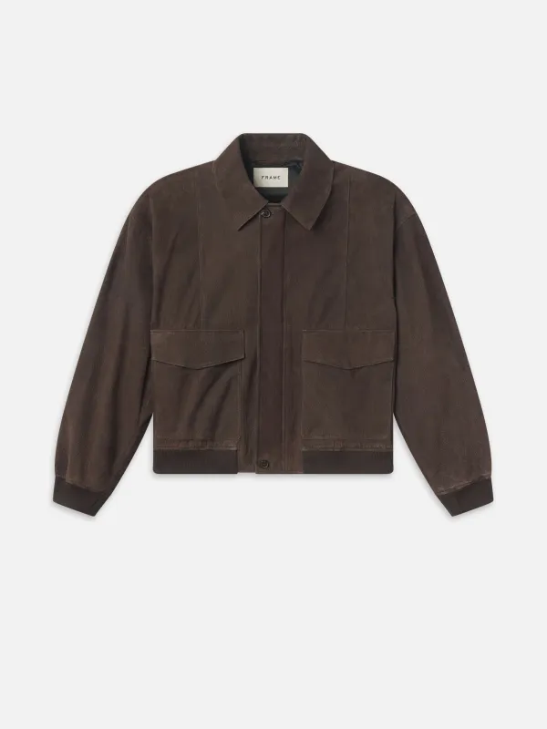 Retro Leather Jacket -- Dark Brown sold by Frame Denim