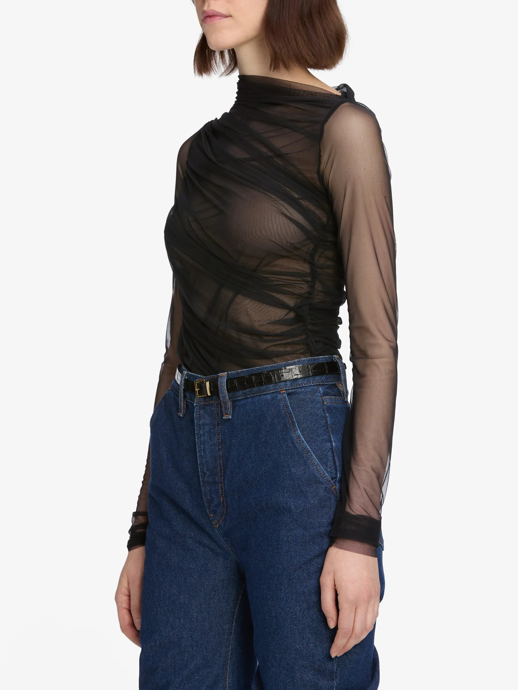 The Draped Top -- Black sold by Frame Denim product image thumbnail 4