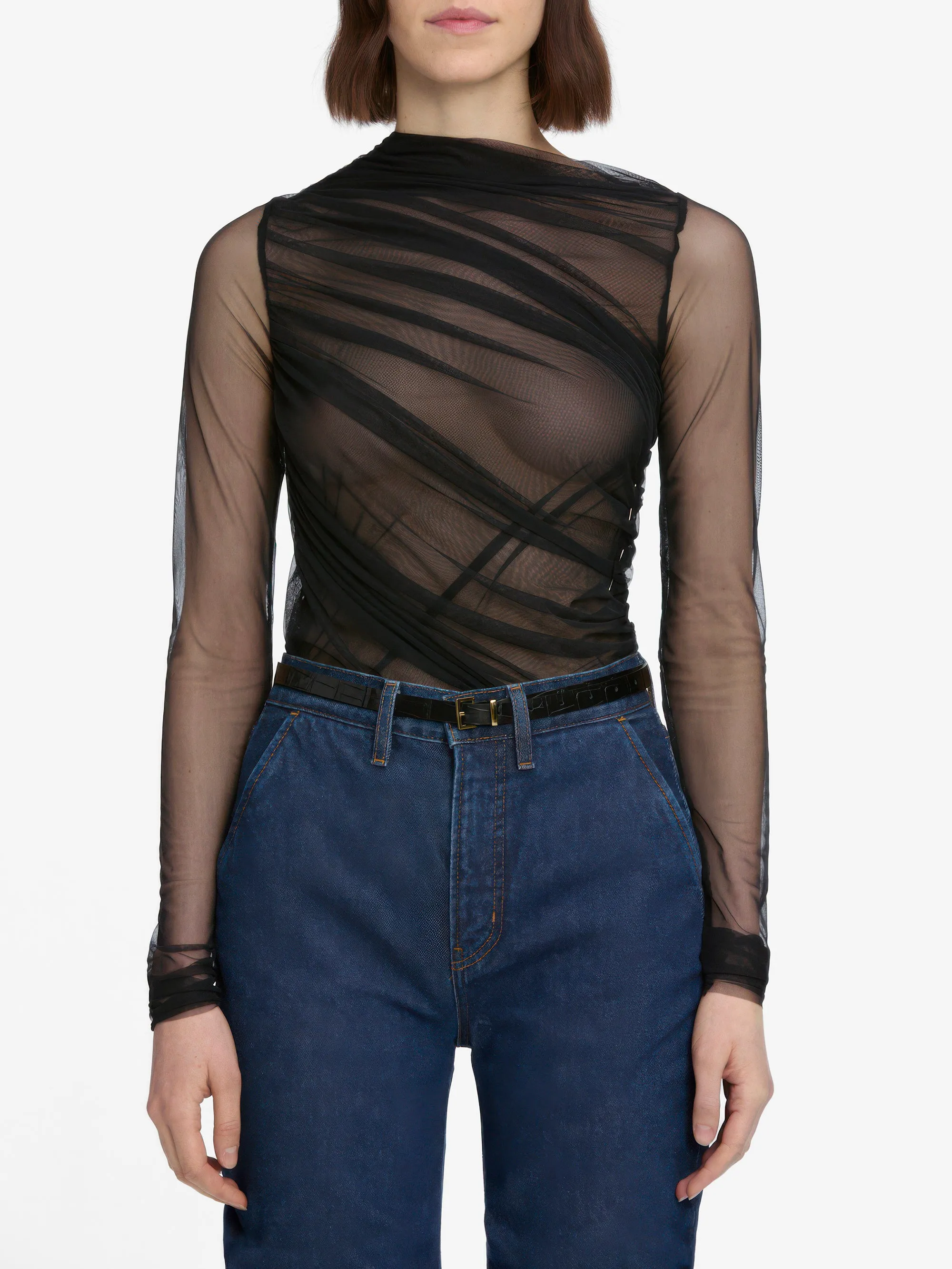The Draped Top -- Black sold by Frame Denim product image thumbnail 3