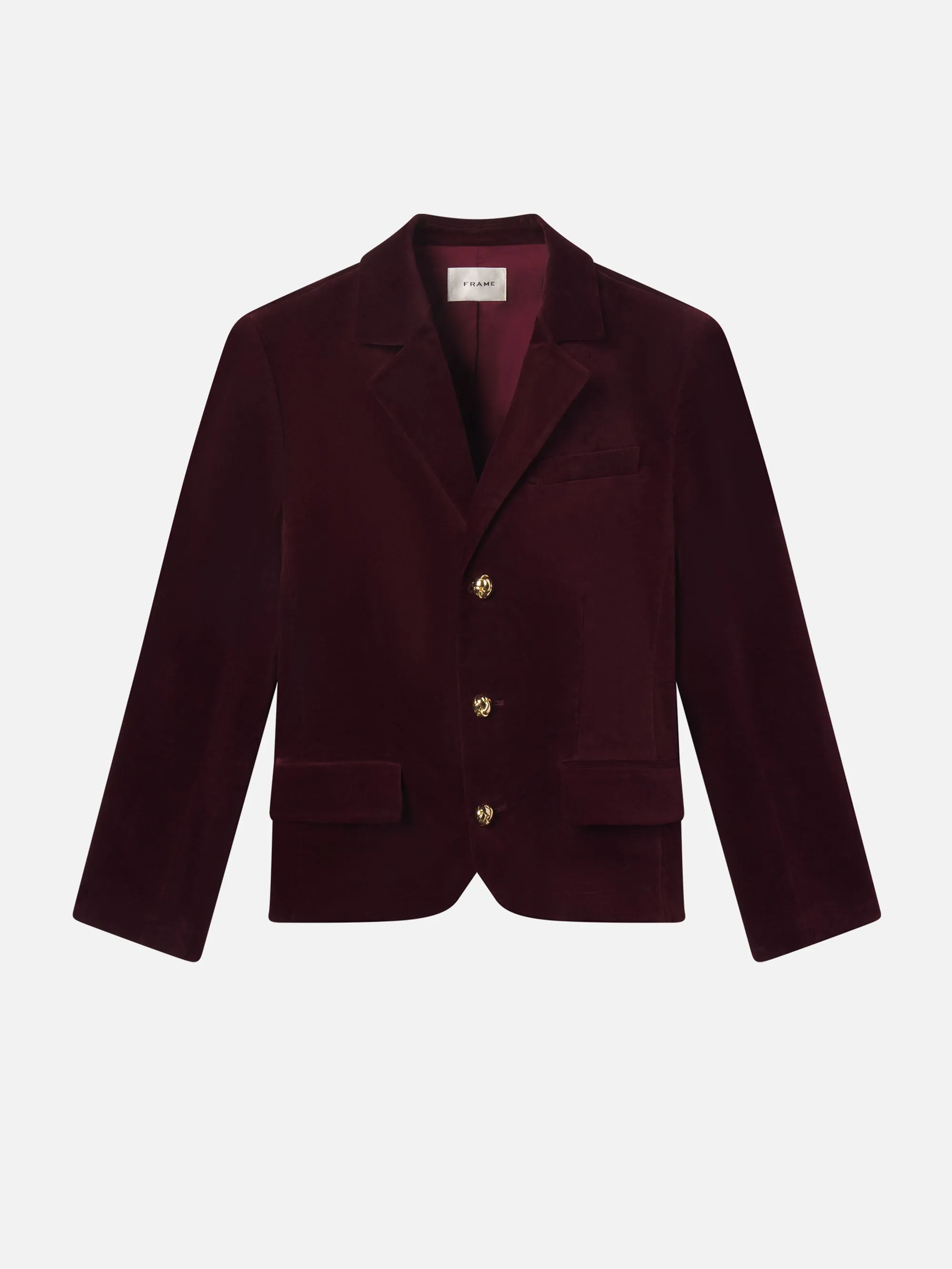 The Velvet Smart Blazer -- Cabernet sold by Frame Denim