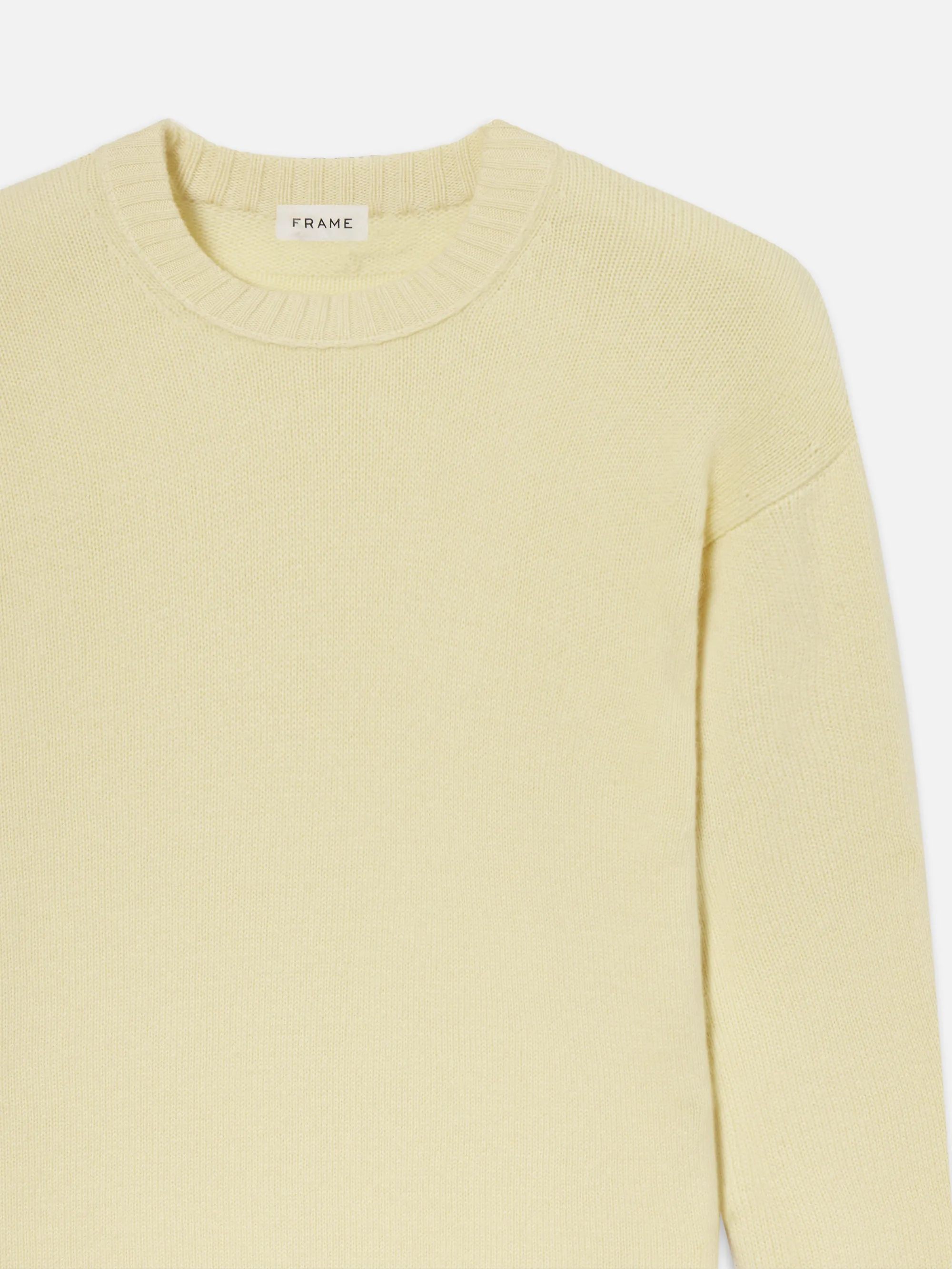 Cashmere Crewneck Sweater -- Pale Yellow sold by Frame Denim product image thumbnail 2
