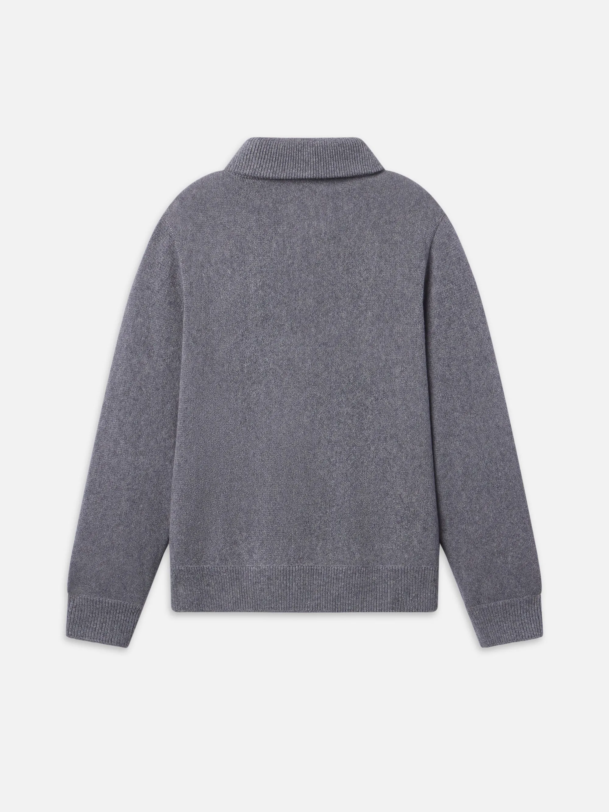 Zip Up Wool Sweater -- Grey Melange sold by Frame Denim product image thumbnail 3