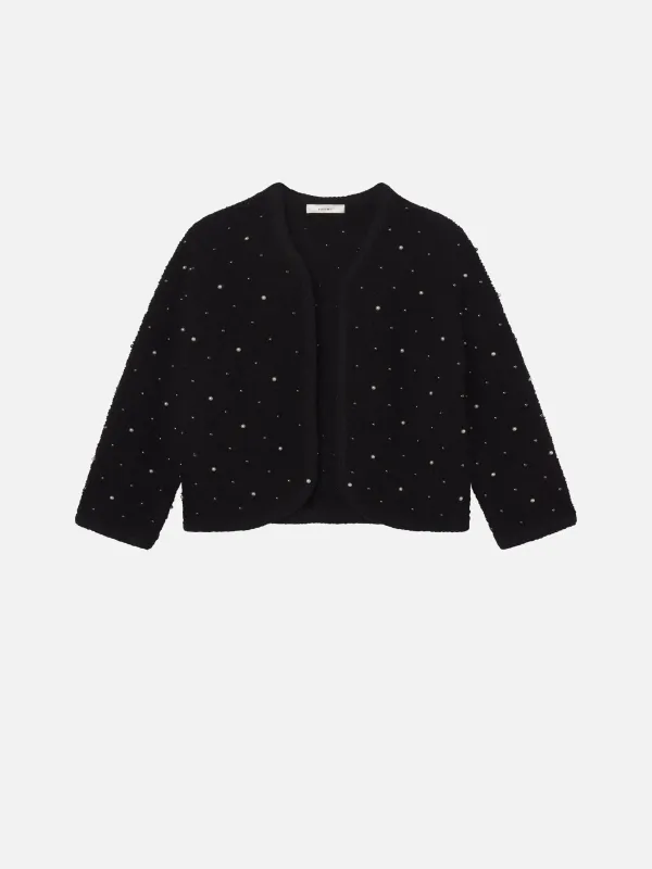 The Embellished Jacket -- Black sold by Frame Denim