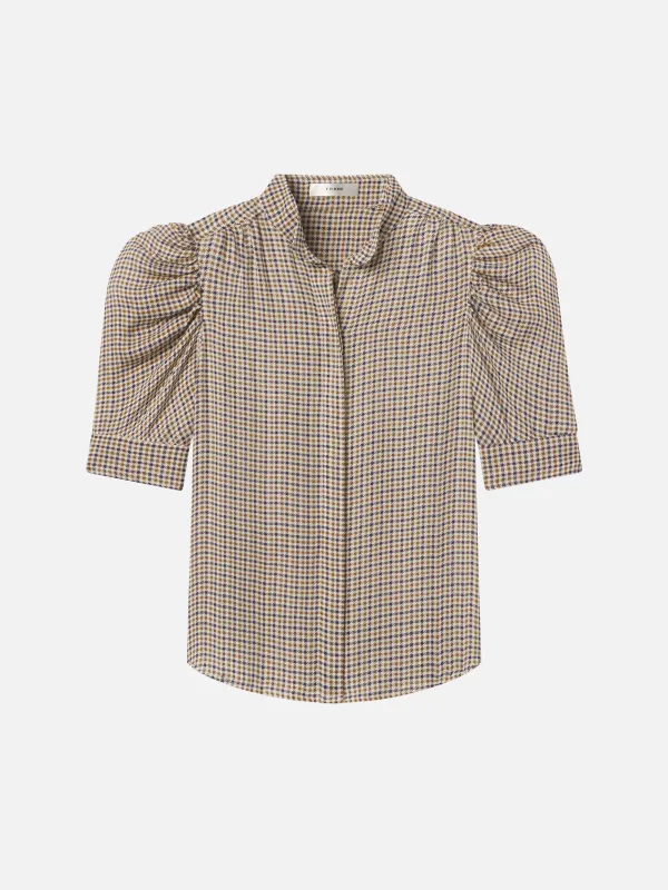 The Gillian Top -- Houndstooth Multi sold by Frame Denim