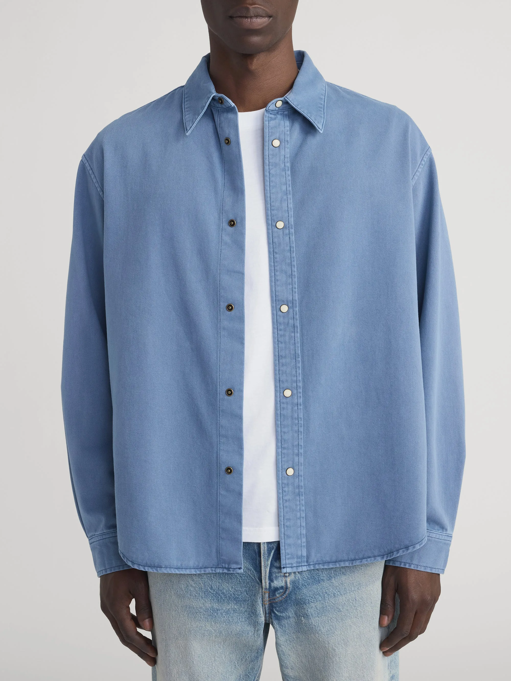 Classic Cotton Shirt -- Slate Blue sold by Frame Denim product image thumbnail 3