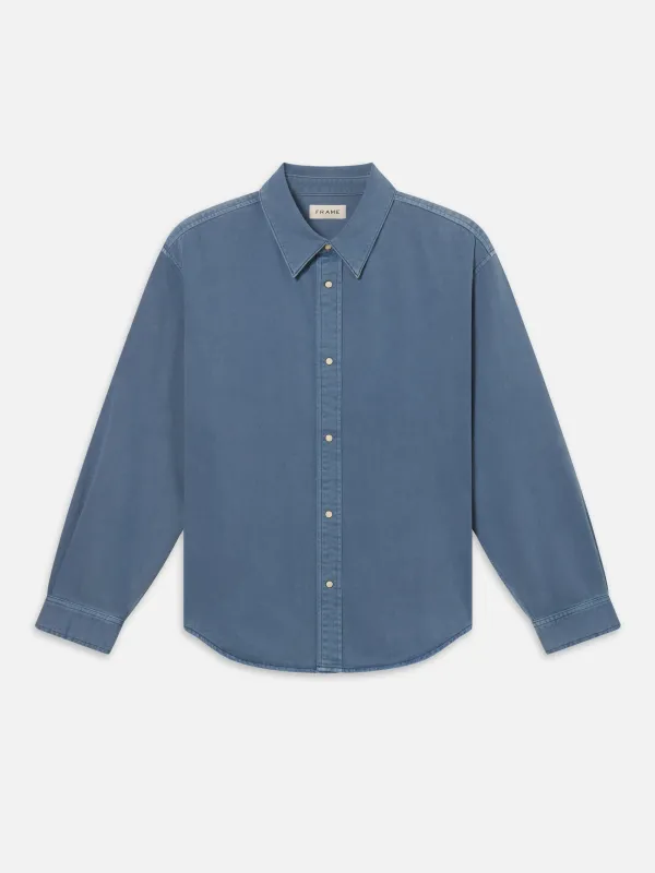 Classic Cotton Shirt -- Slate Blue sold by Frame Denim