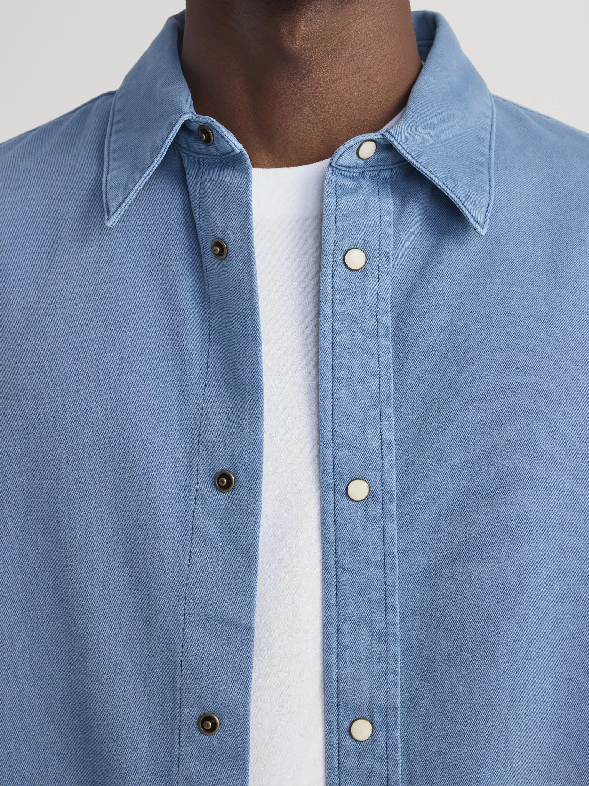 Classic Cotton Shirt -- Slate Blue sold by Frame Denim product image thumbnail 4