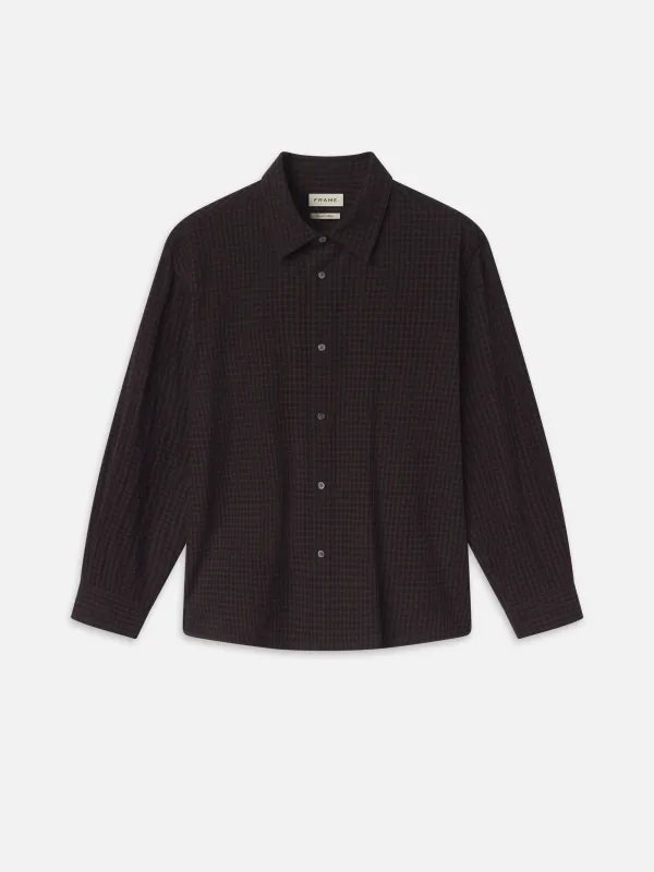 Checkered Shirt -- Navy Check sold by Frame Denim