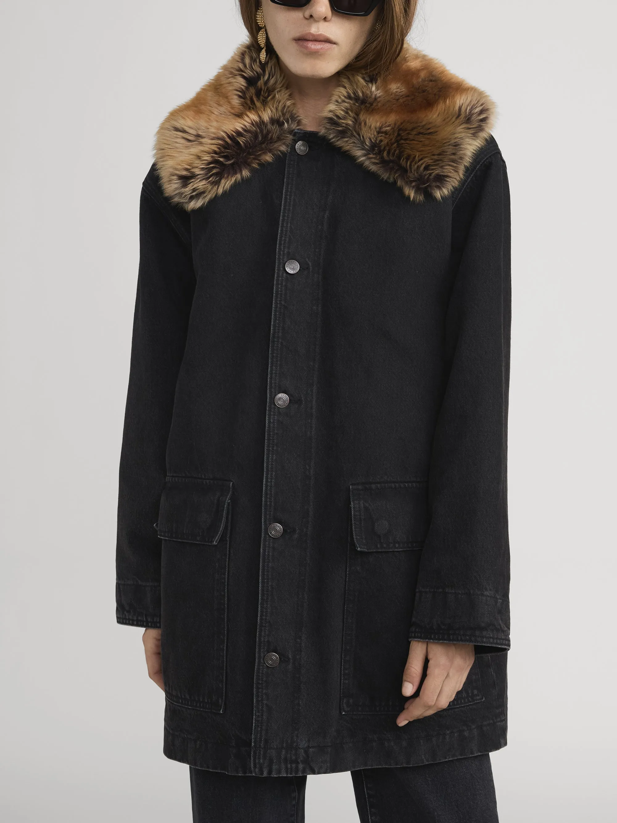 The Shearling Overcoat -- Costello sold by Frame Denim product image thumbnail 3