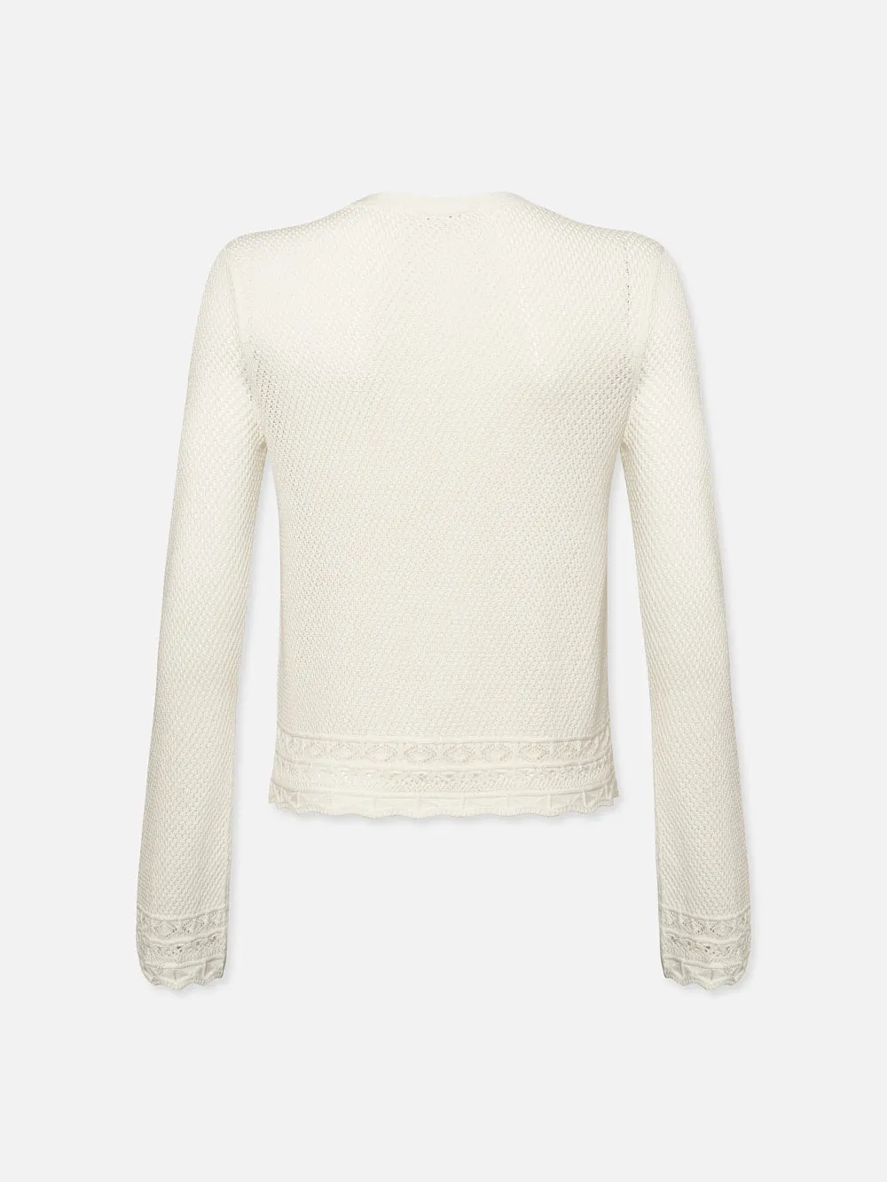 Pointelle Cardi -- Cream sold by Frame Denim product image thumbnail 4