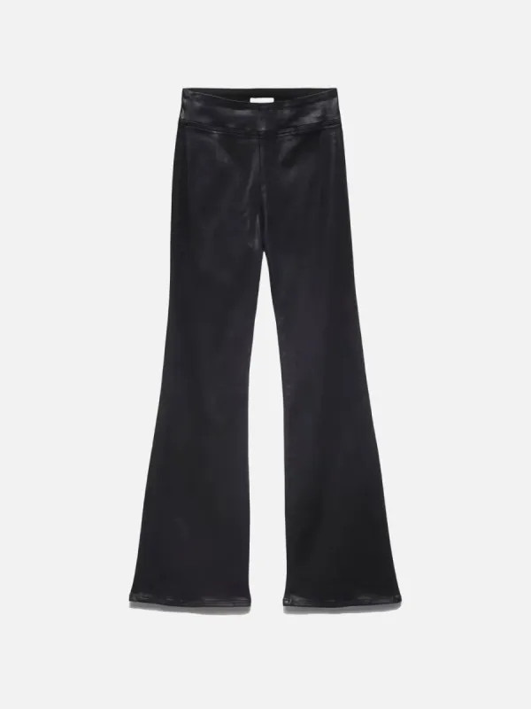 Le Pixie Jetset Flare -- Noir Coated sold by Frame Denim