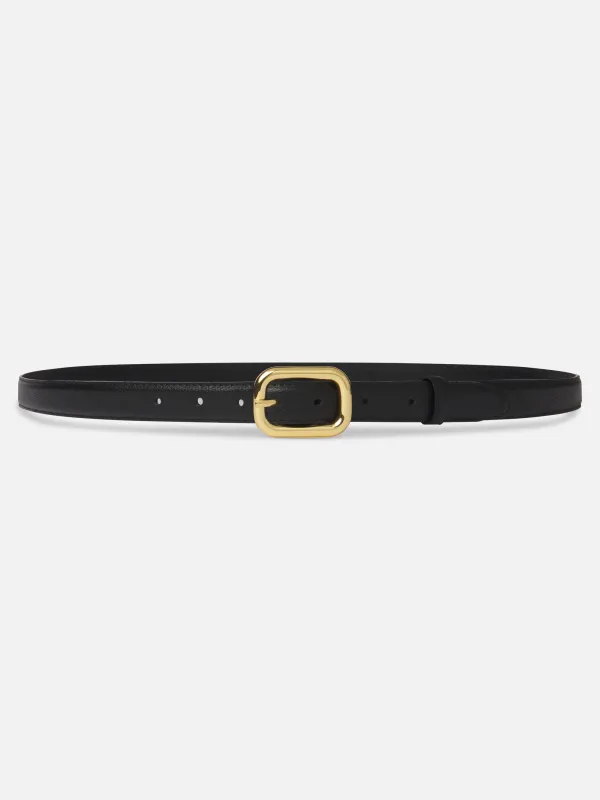 The Rounded Buckle Belt -- Black sold by Frame Denim
