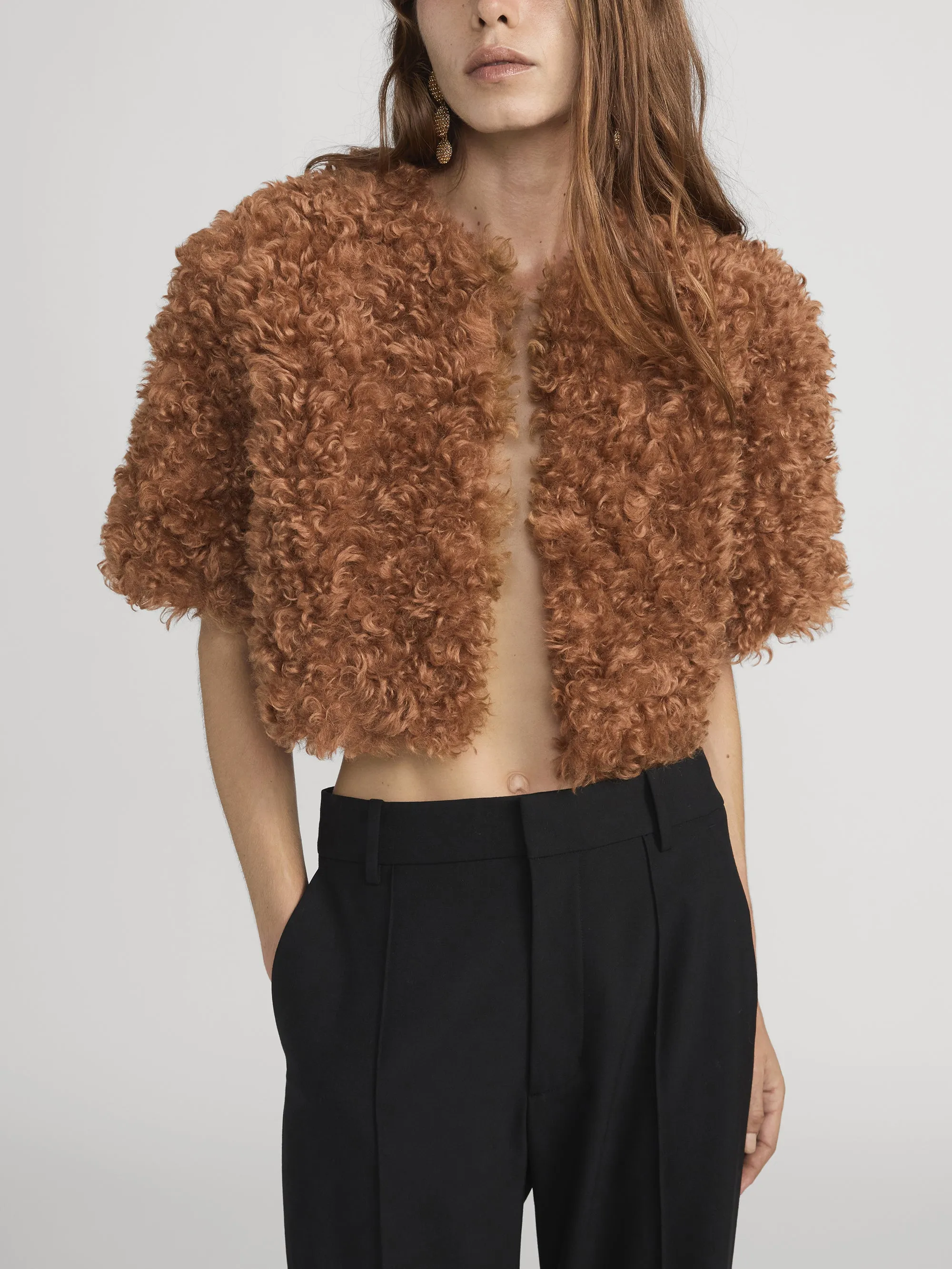 The Plush Bolero -- Camel sold by Frame Denim product image thumbnail 3