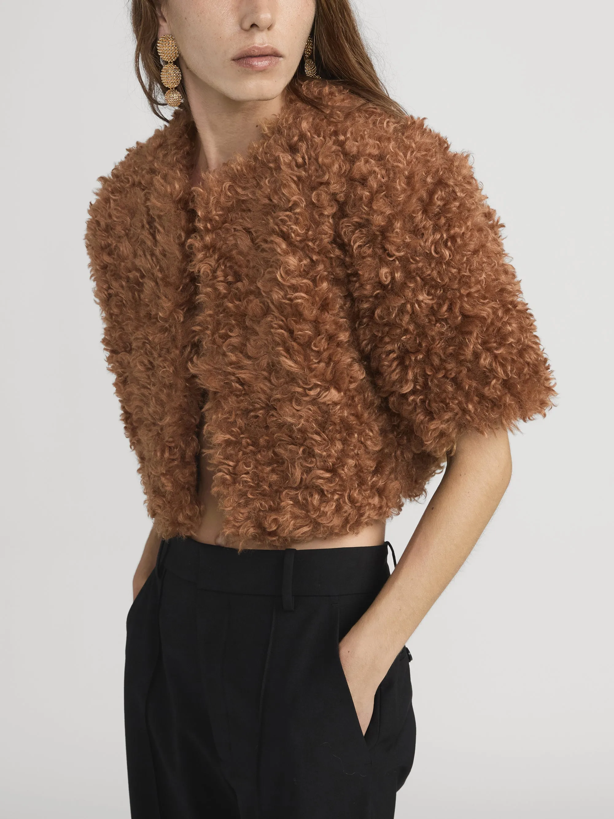 The Plush Bolero -- Camel sold by Frame Denim product image thumbnail 5