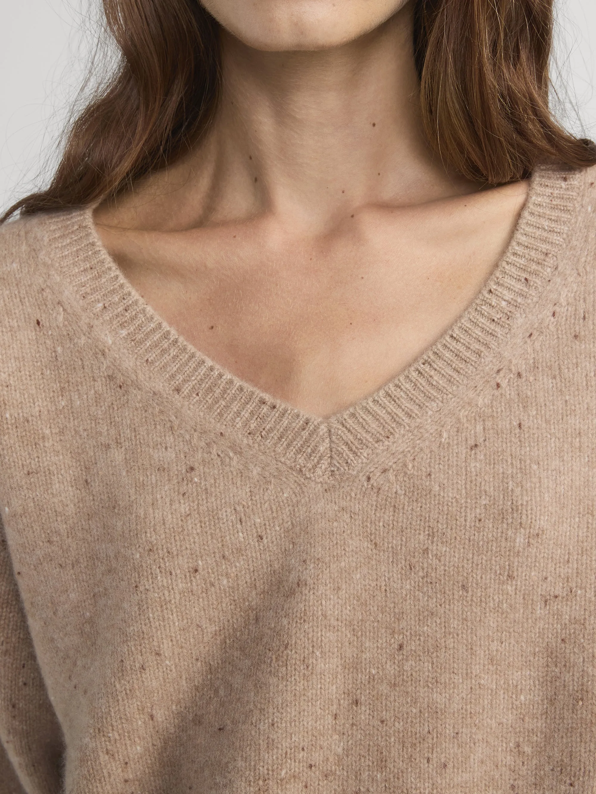 The Cashmere V Sweater -- Light Camel sold by Frame Denim product image thumbnail 4
