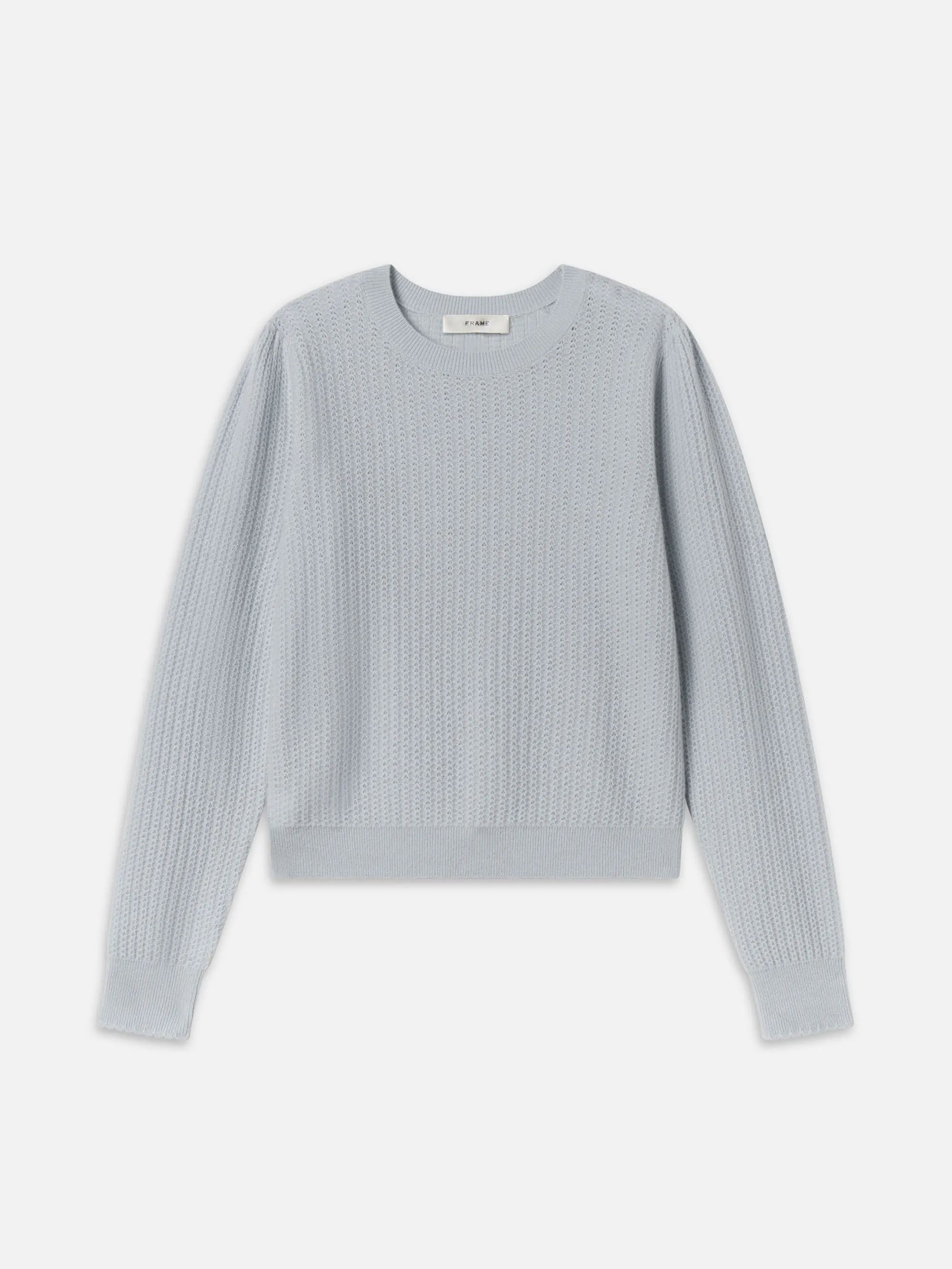 Chain Pointelle Sweater -- Sky Blue sold by Frame Denim