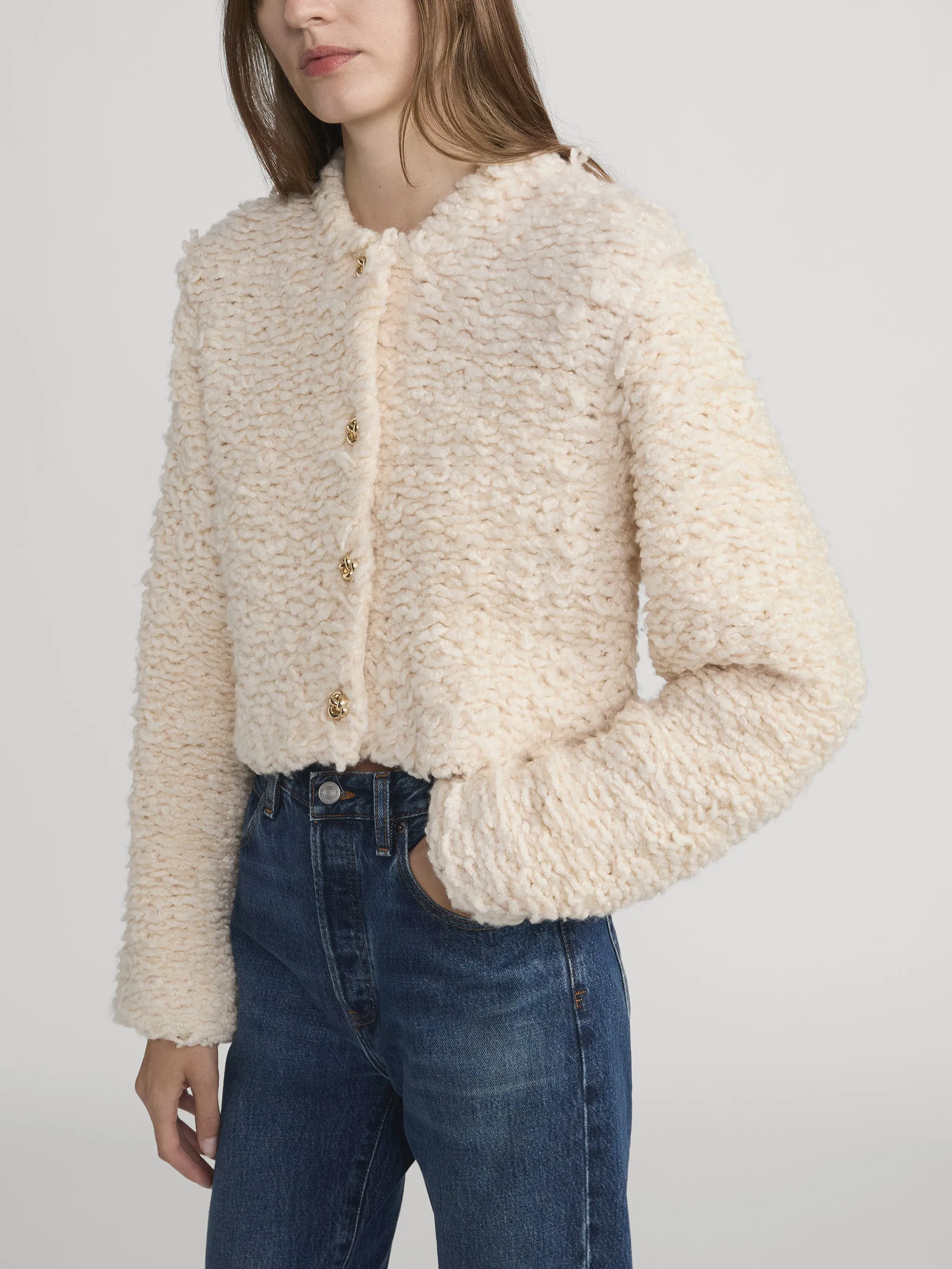 The Shag Cardi -- Cream sold by Frame Denim product image thumbnail 5